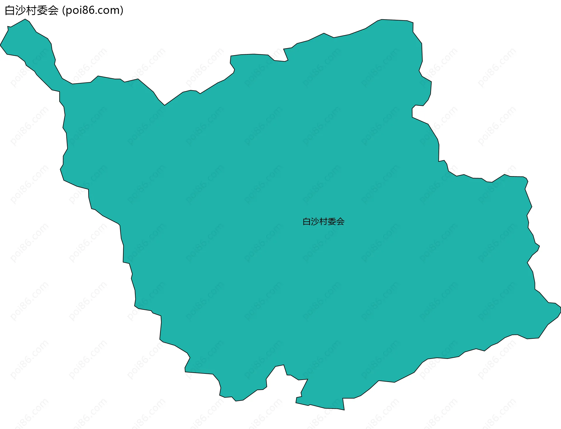 白沙村委会边界地图