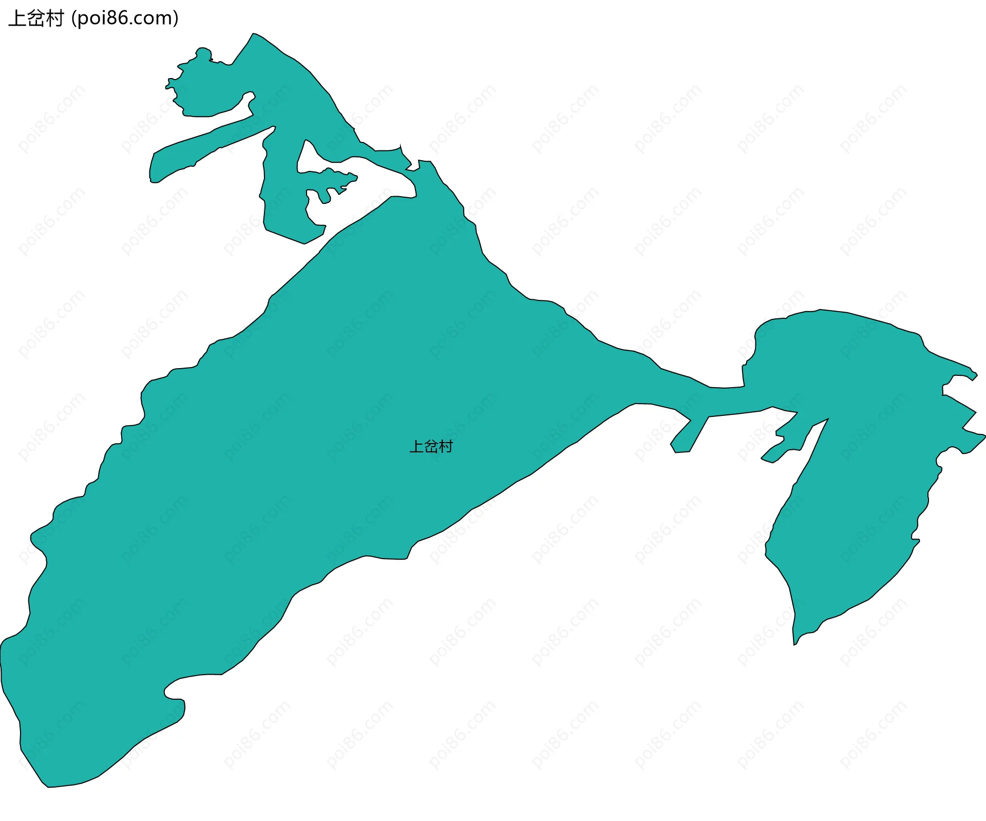 上岔村边界地图