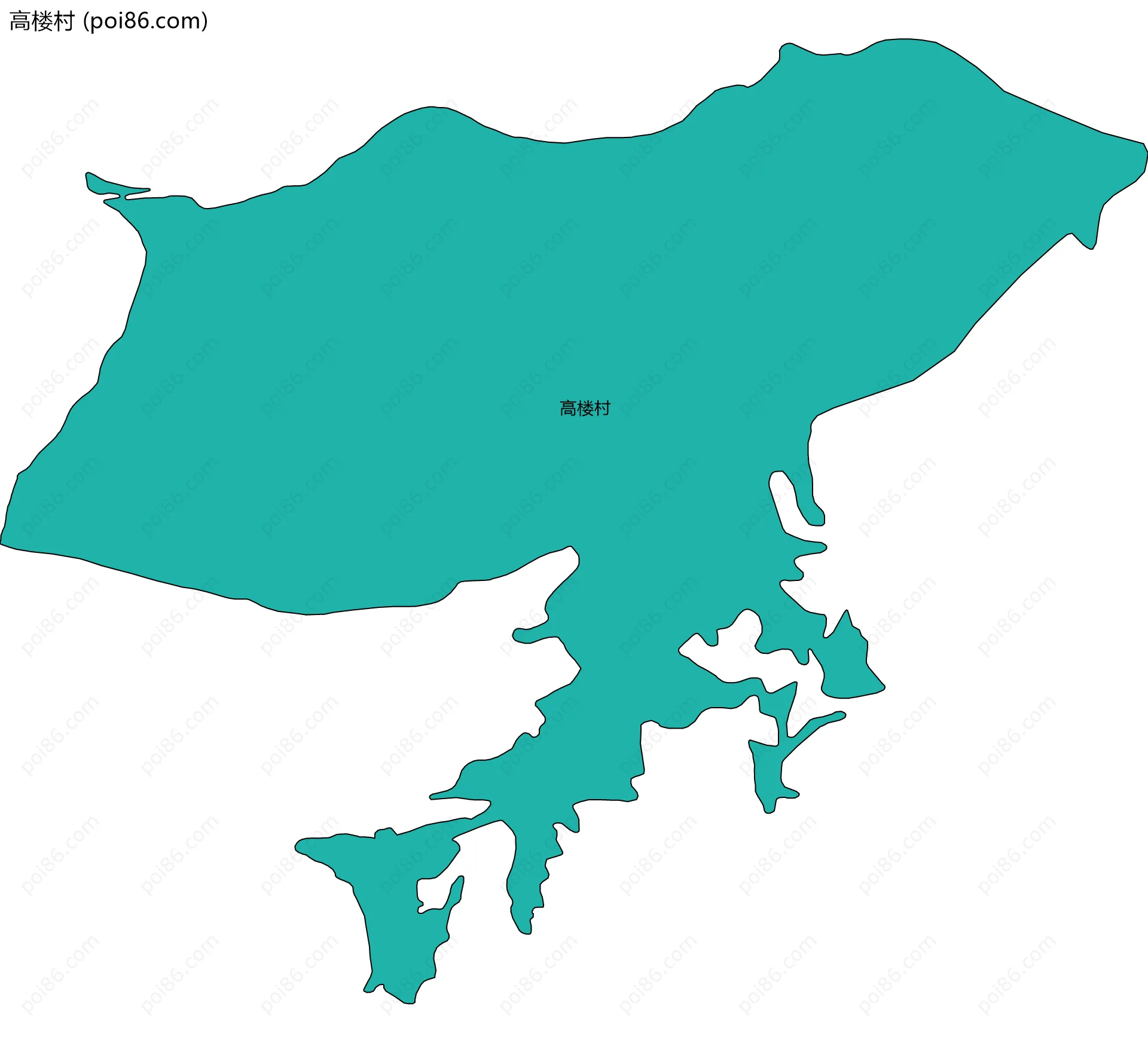 高楼村边界地图