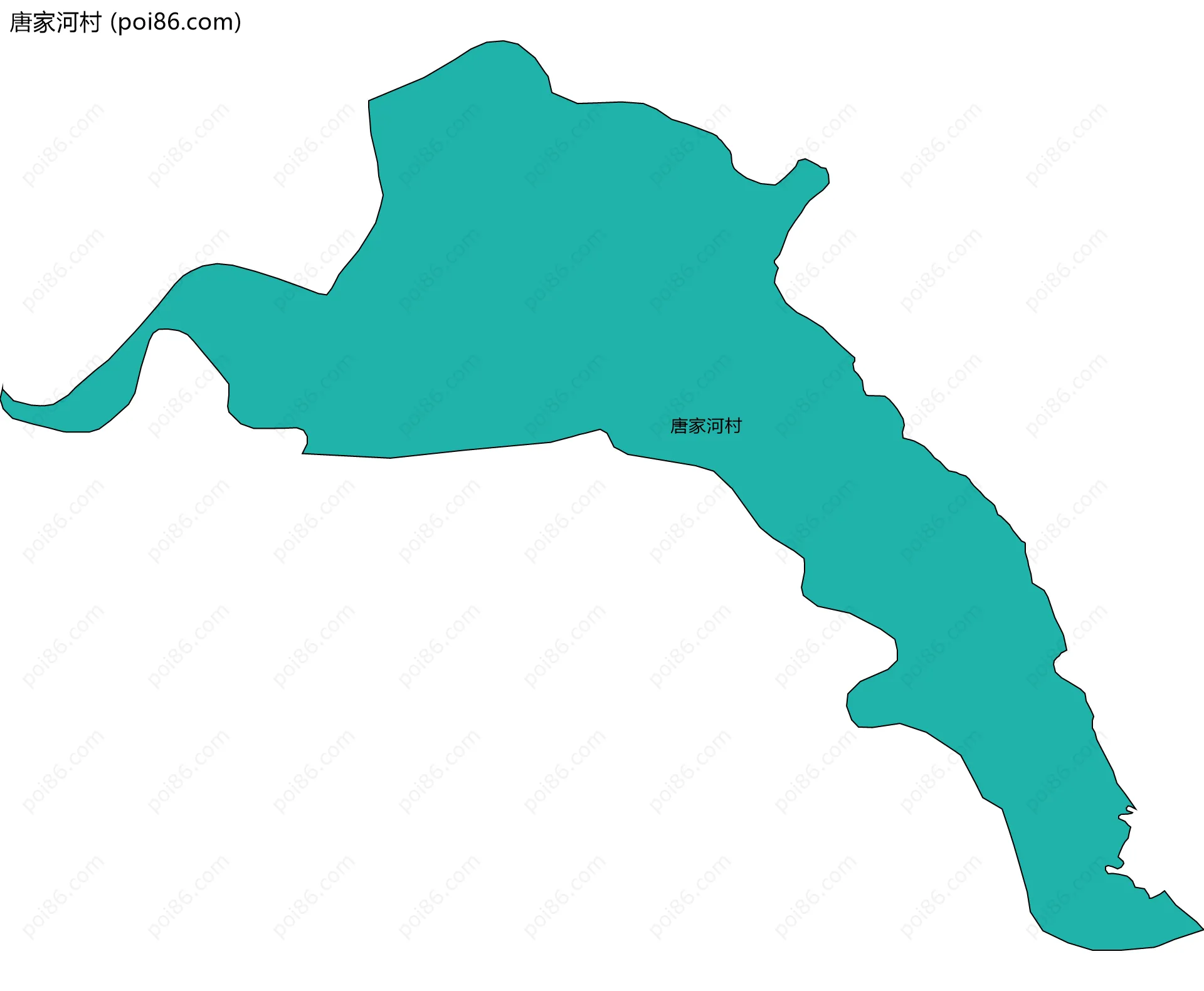 唐家河村边界地图