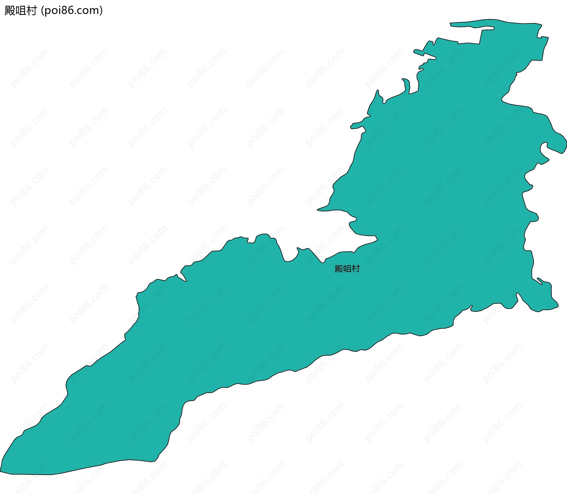 殿咀村边界地图