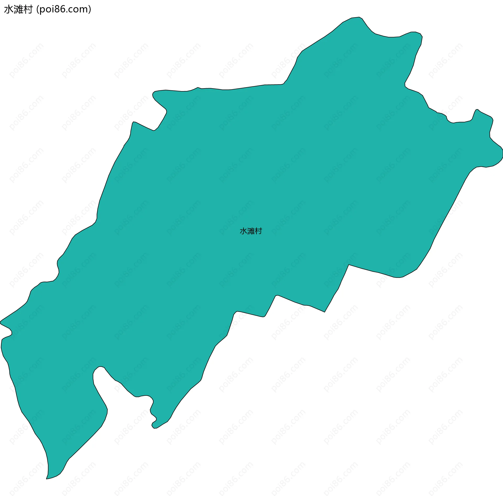 水滩村边界地图