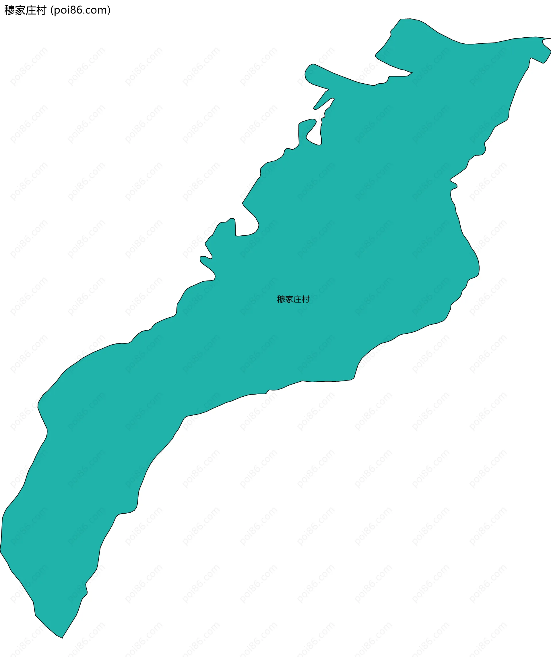 穆家庄村边界地图