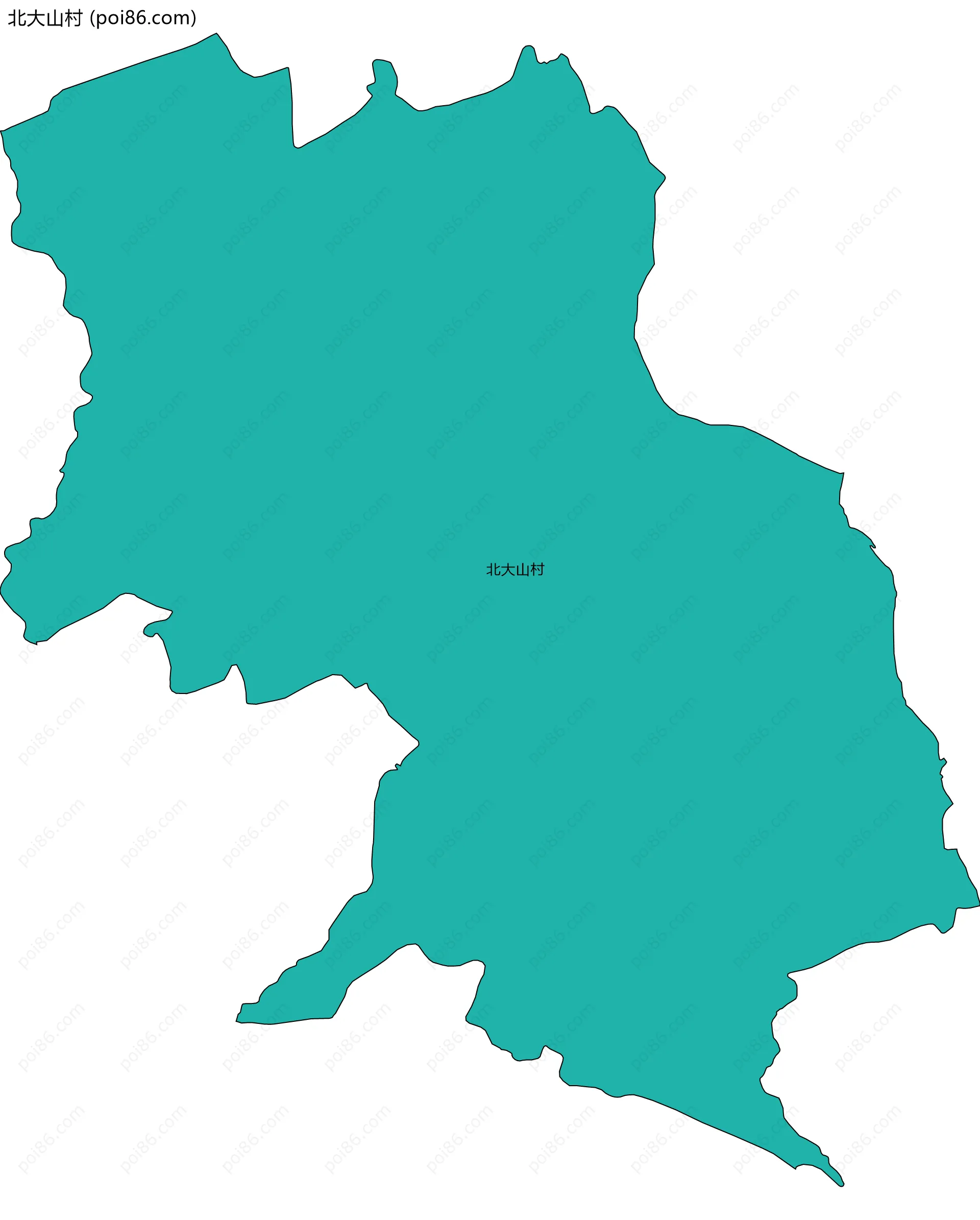 北大山村边界地图