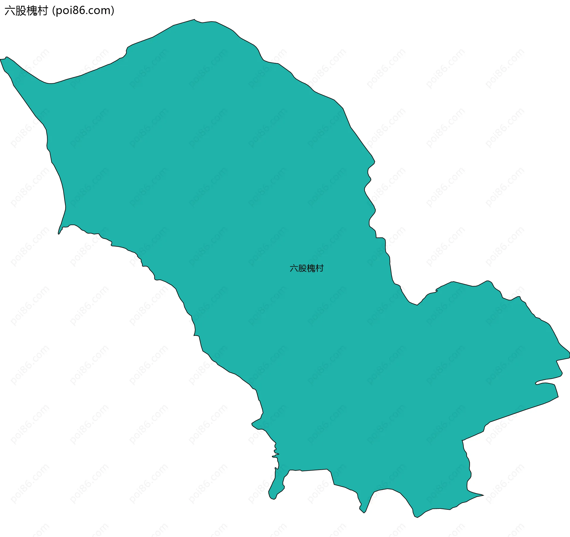 六股槐村边界地图