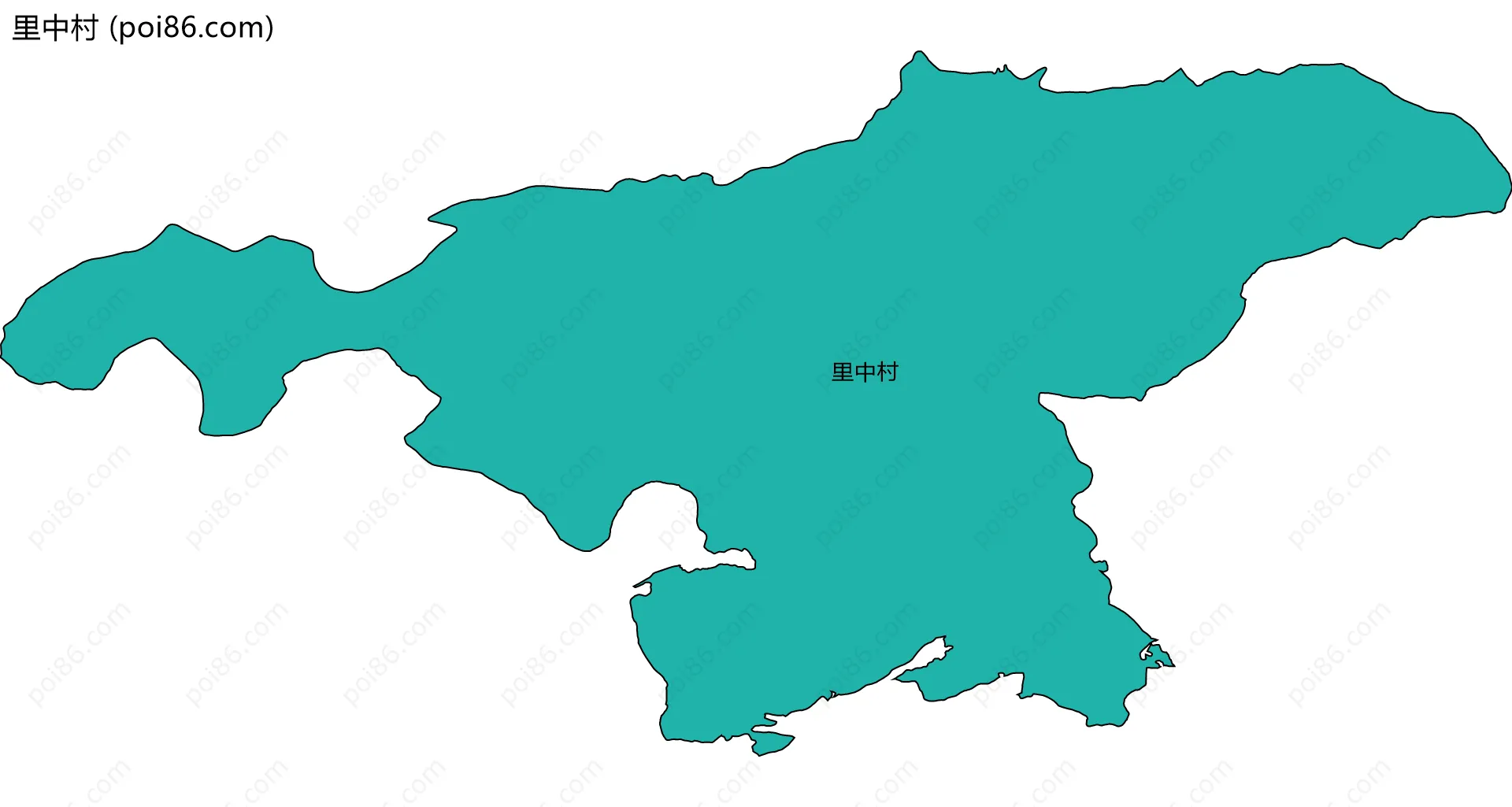 里中村边界地图