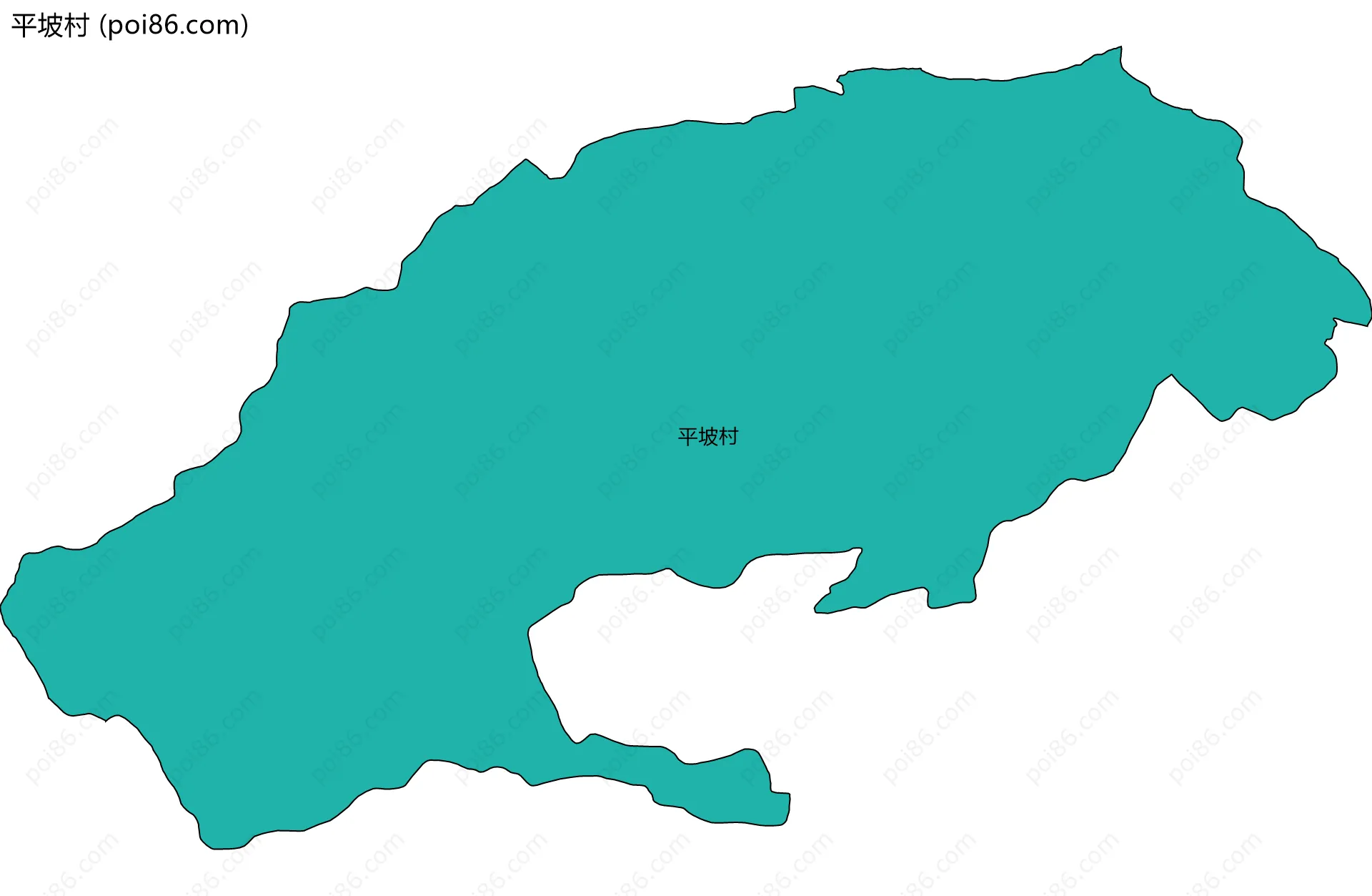 平坡村边界地图