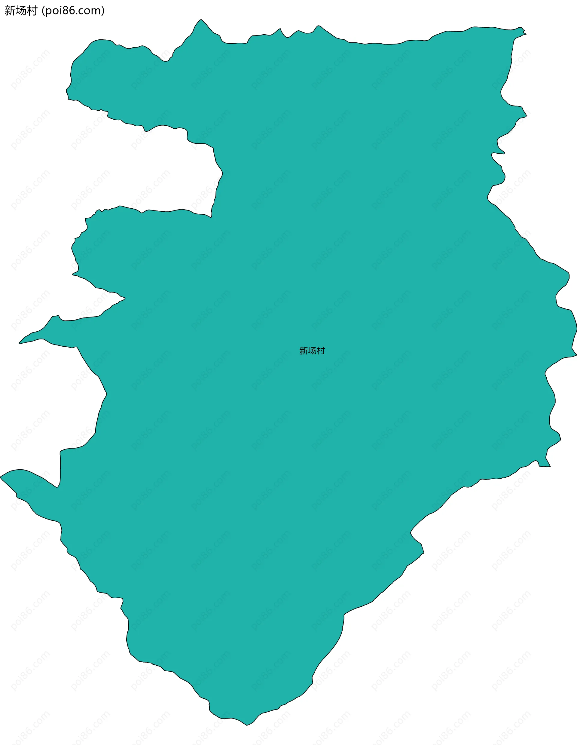 新场村边界地图