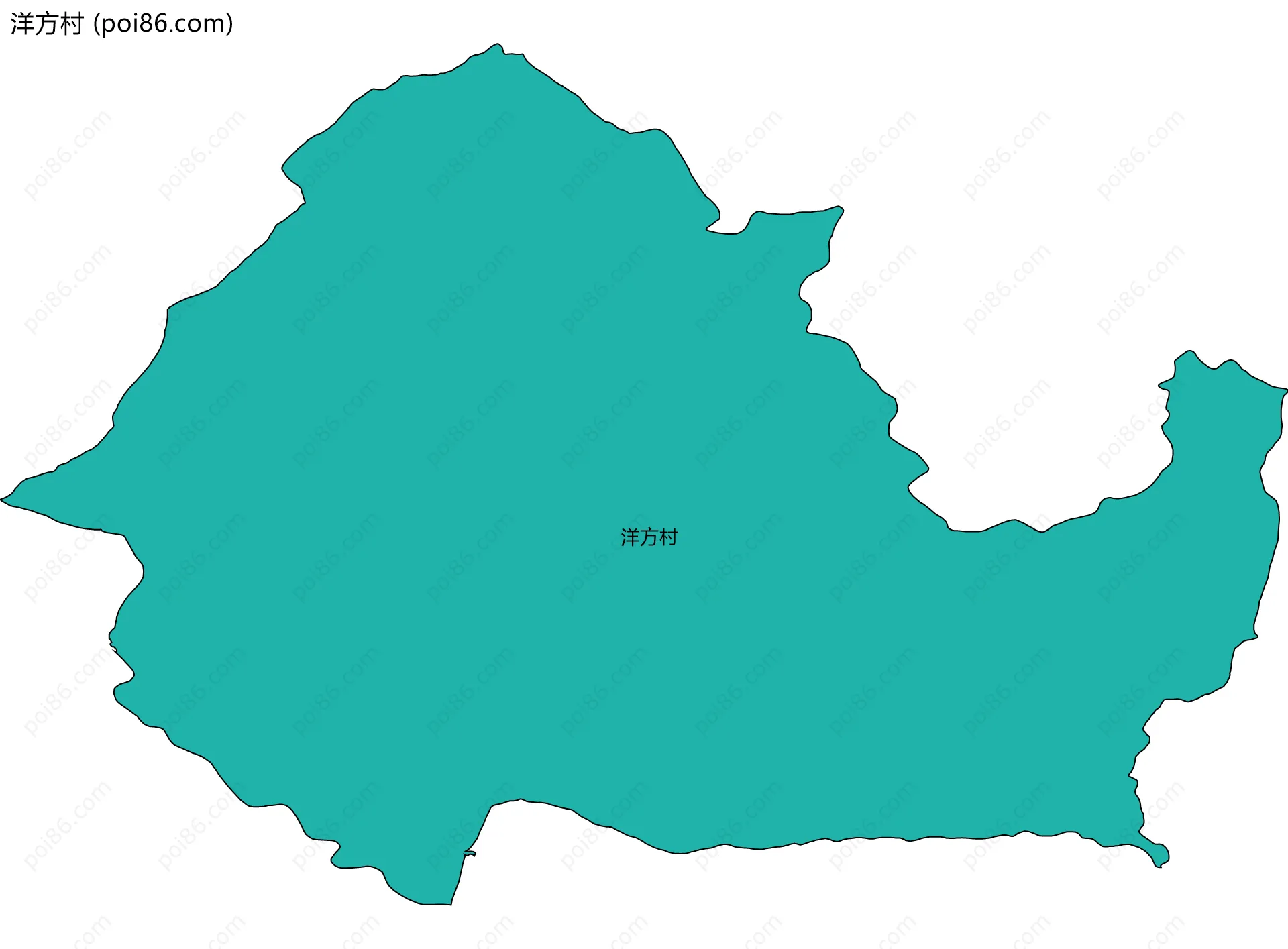 洋方村边界地图