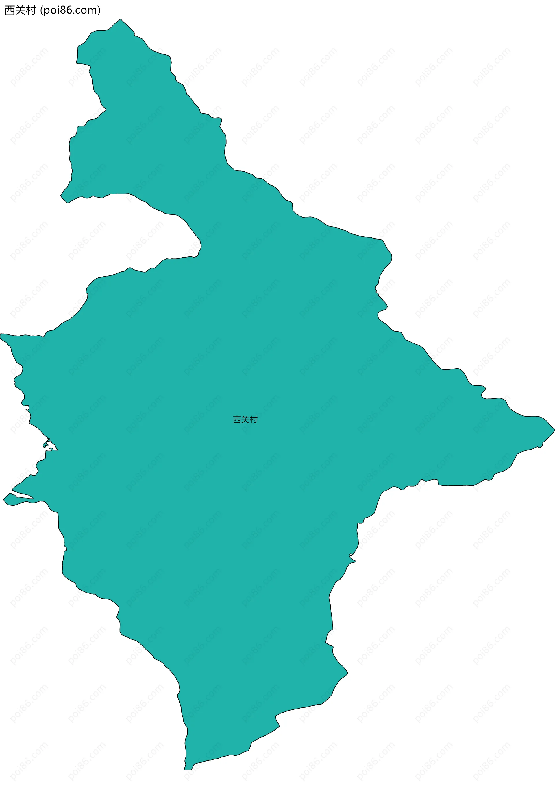 西关村边界地图
