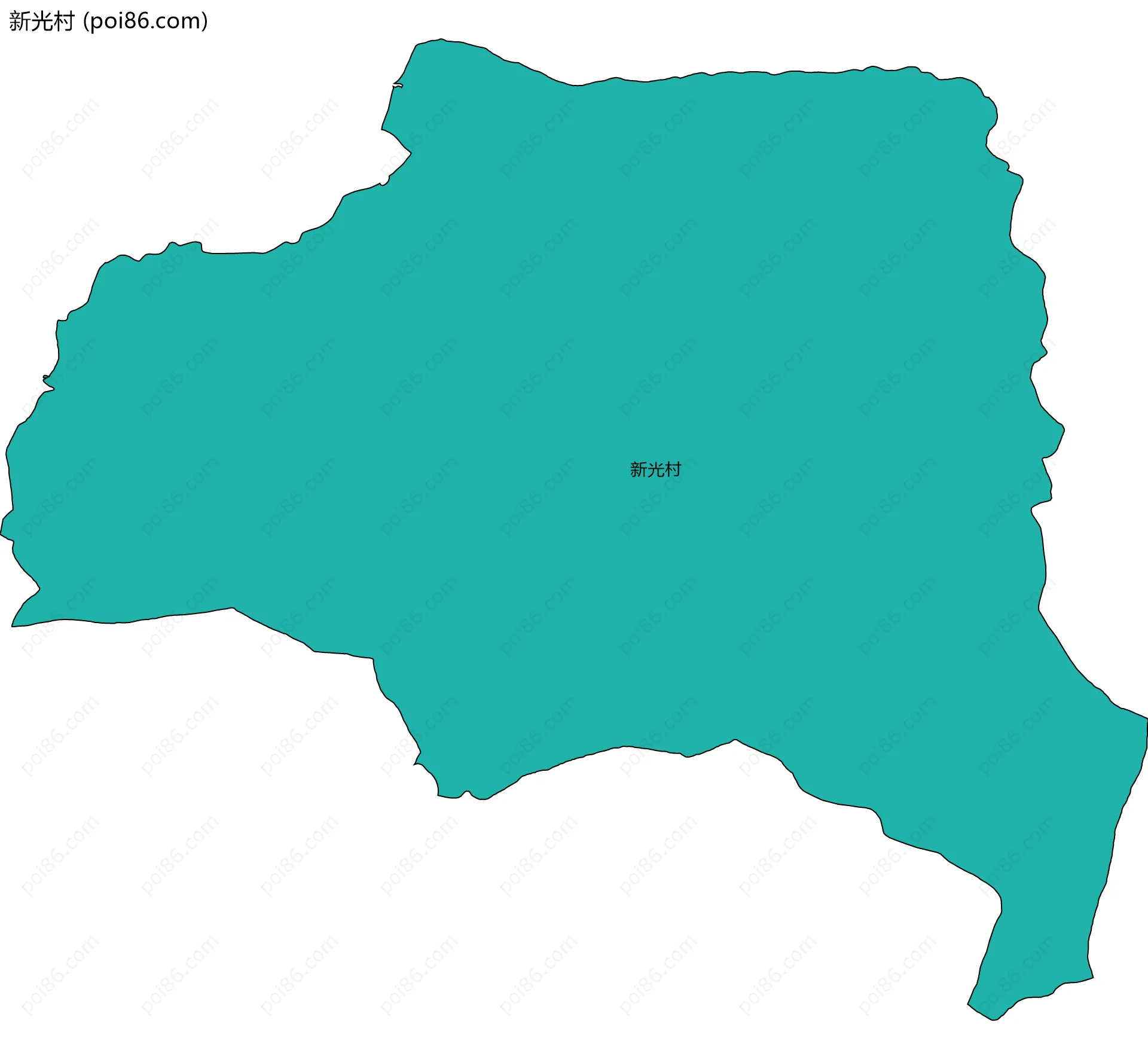 新光村边界地图