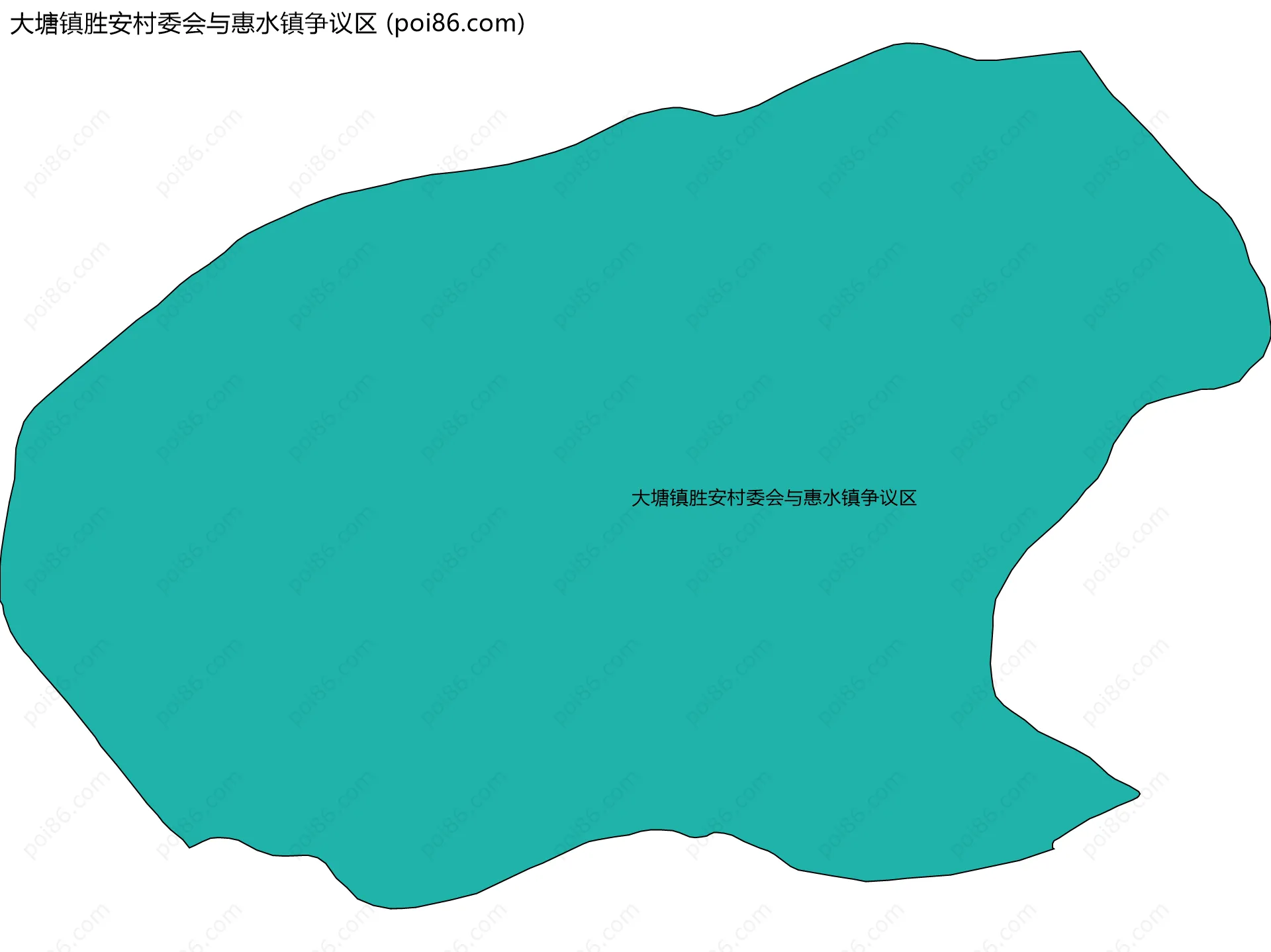 大塘镇胜安村委会与惠水镇争议区边界地图