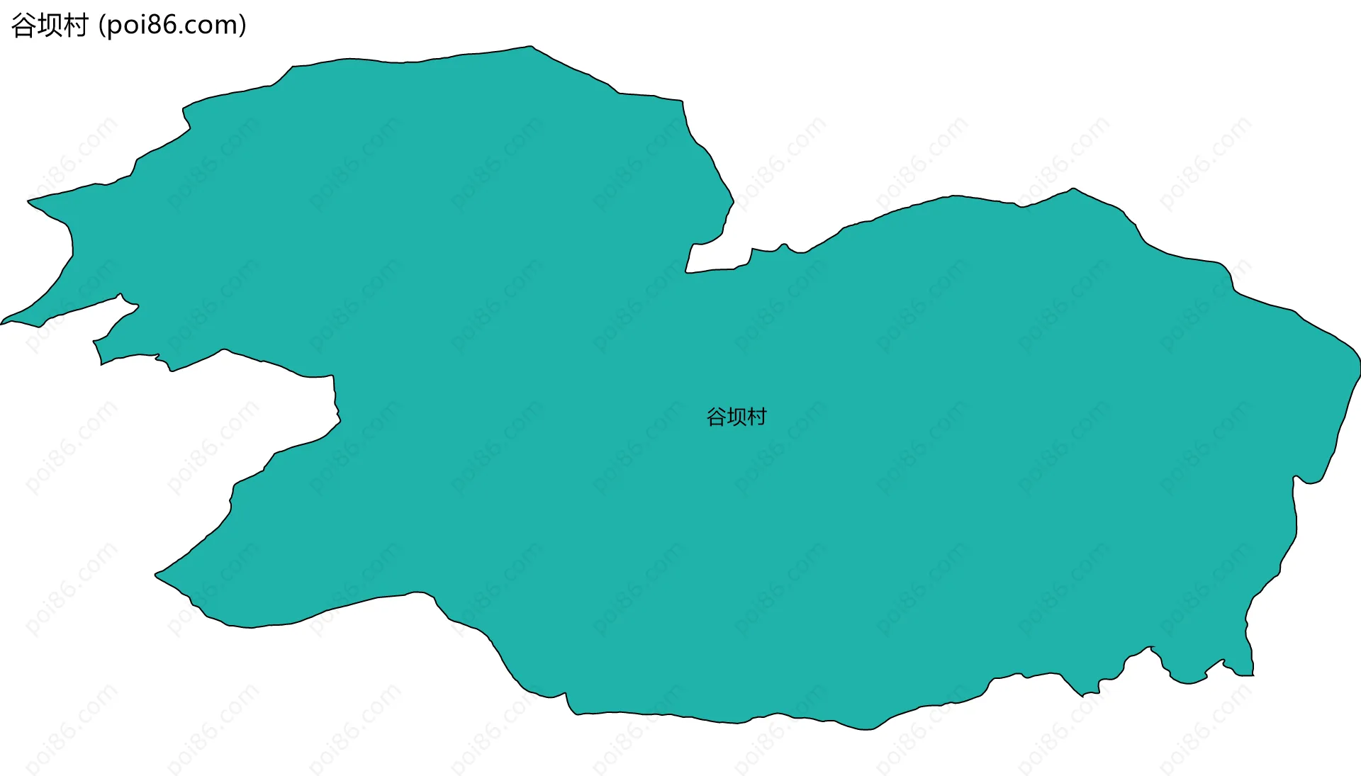 谷坝村边界地图