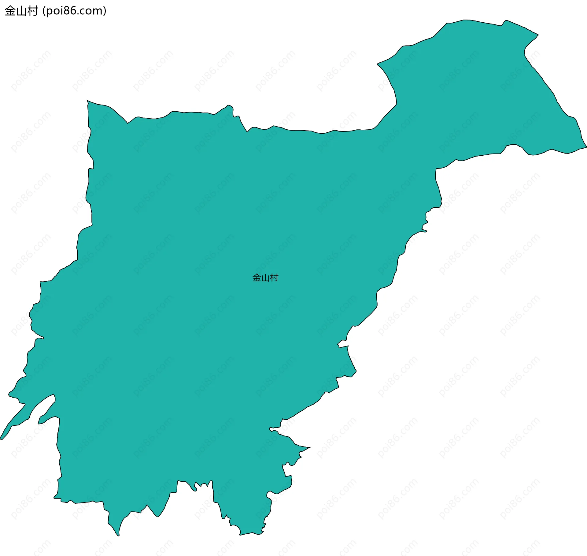 金山村边界地图