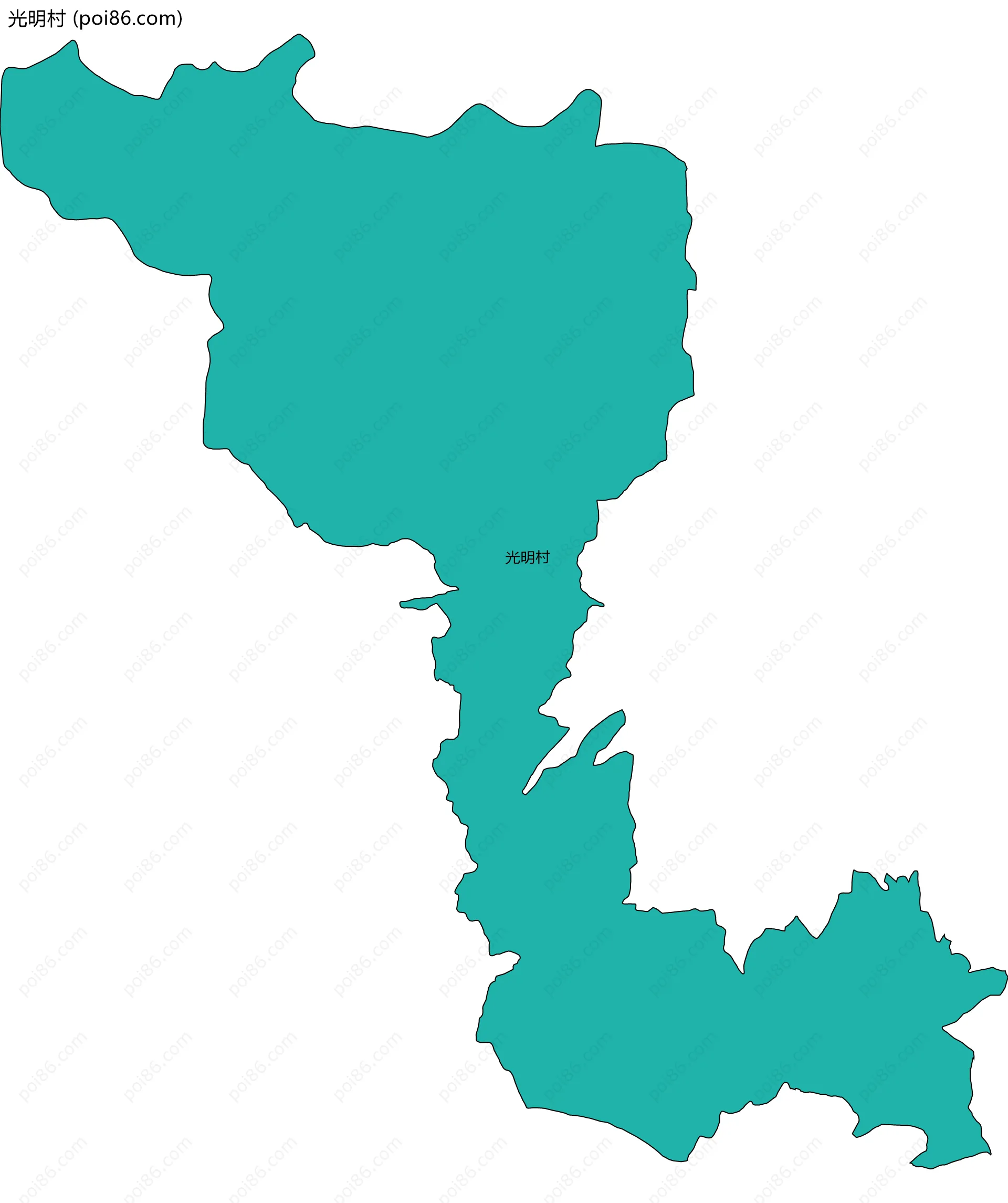 光明村边界地图