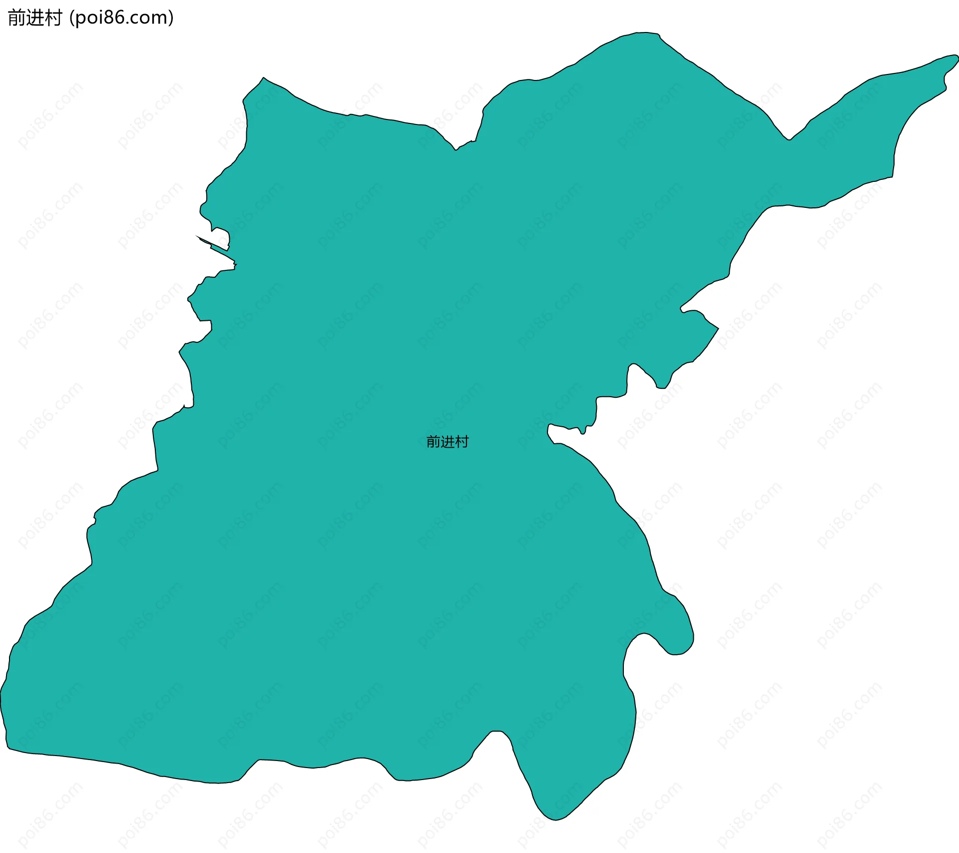 前进村边界地图