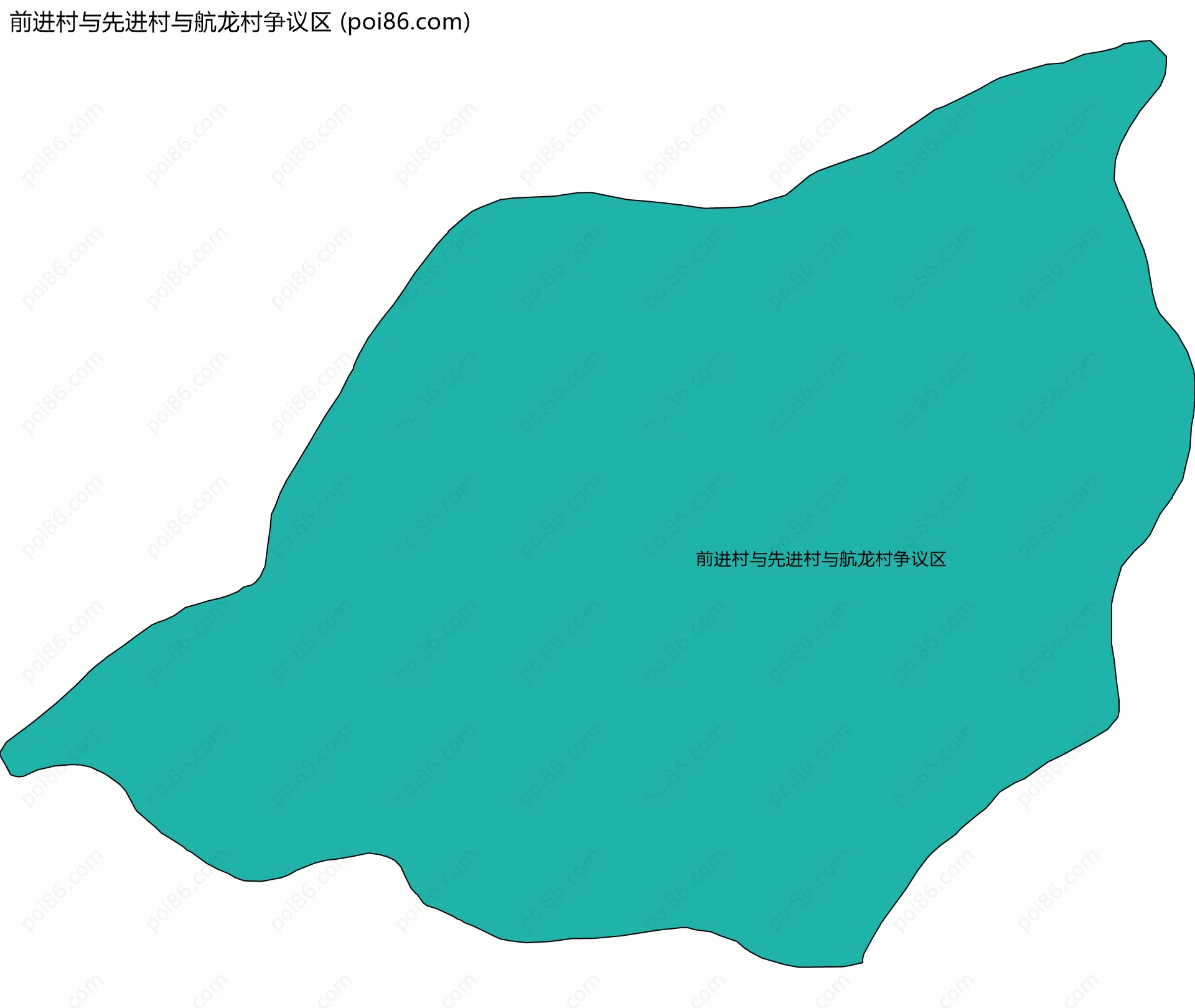 前进村与先进村与航龙村争议区边界地图