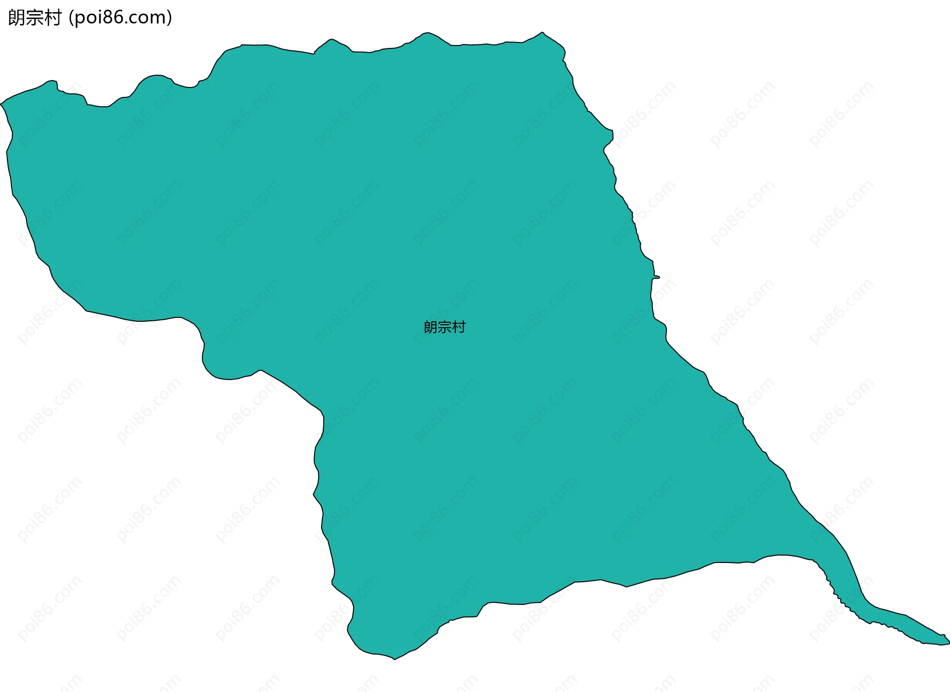 朗宗村边界地图