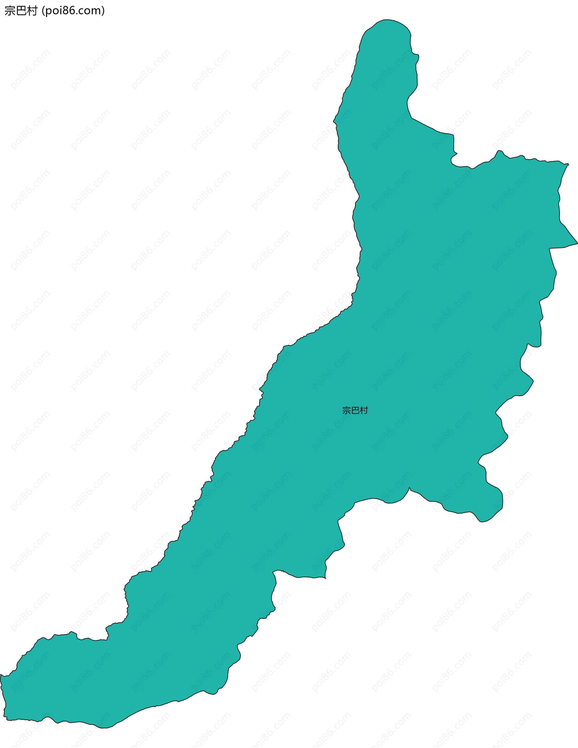 宗巴村边界地图