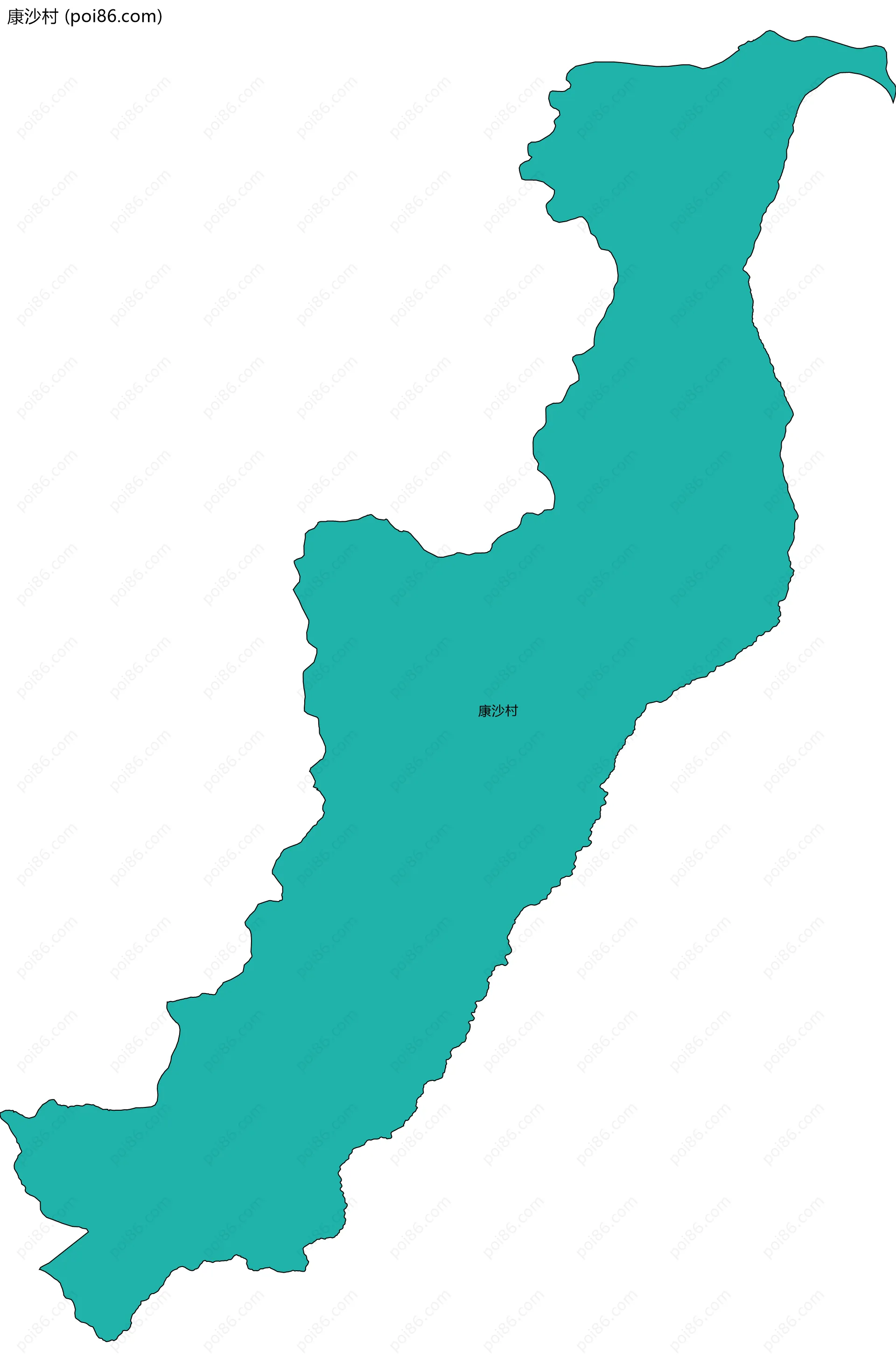 康沙村边界地图