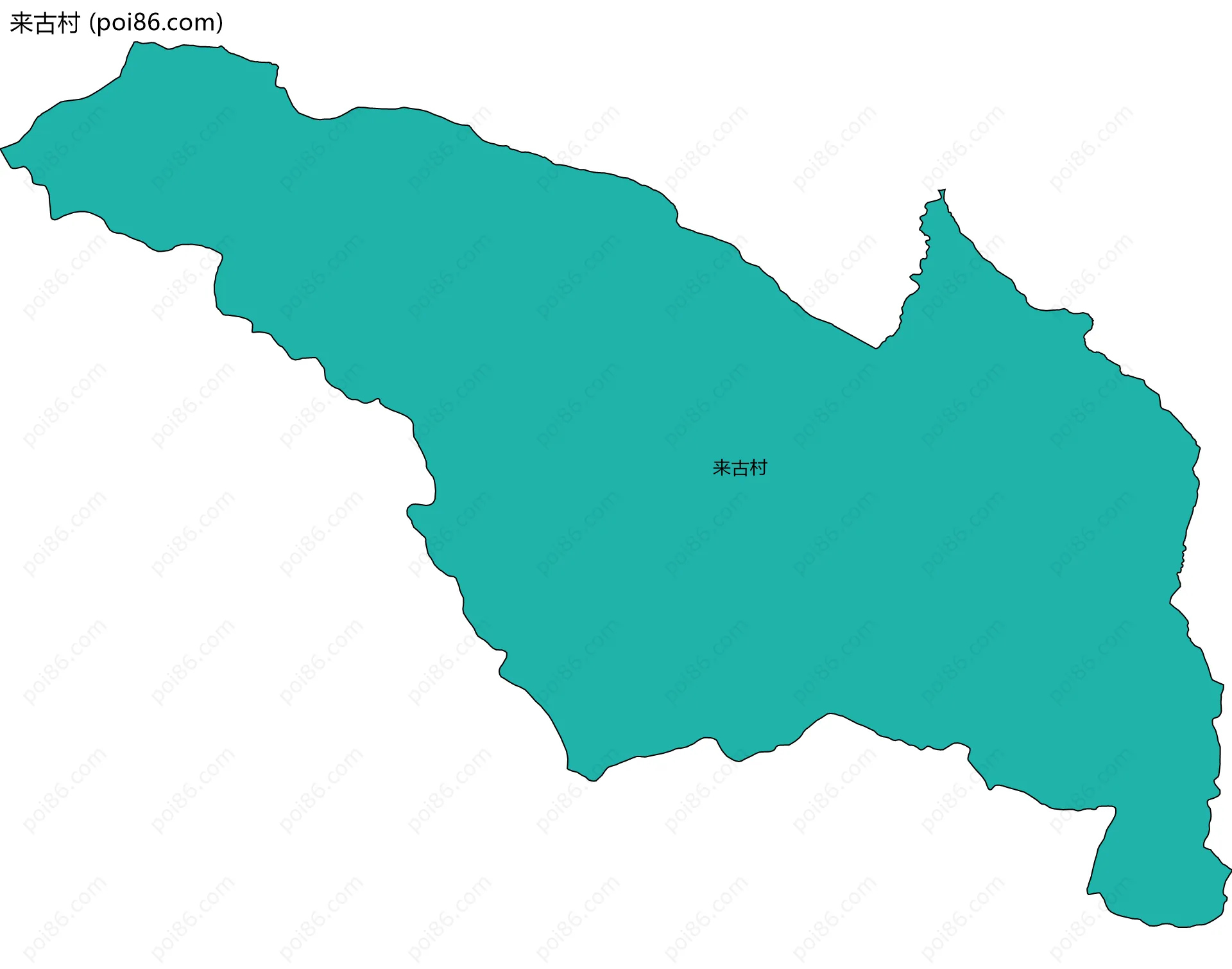 来古村边界地图