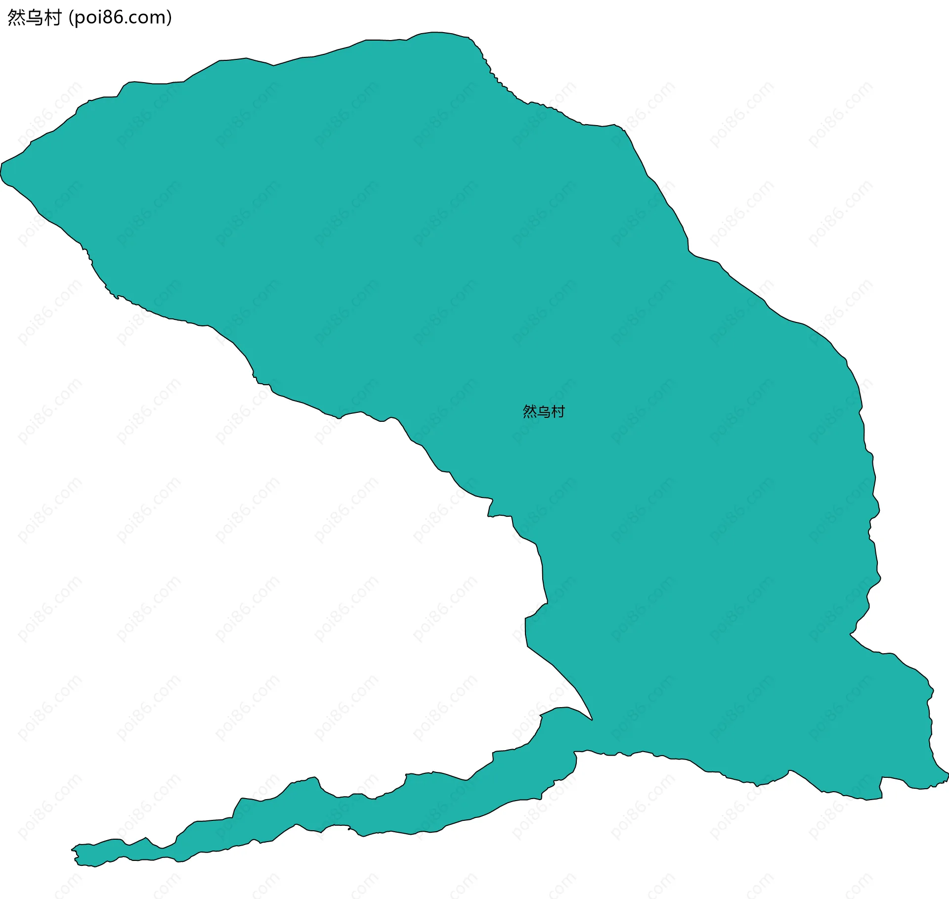 然乌村边界地图