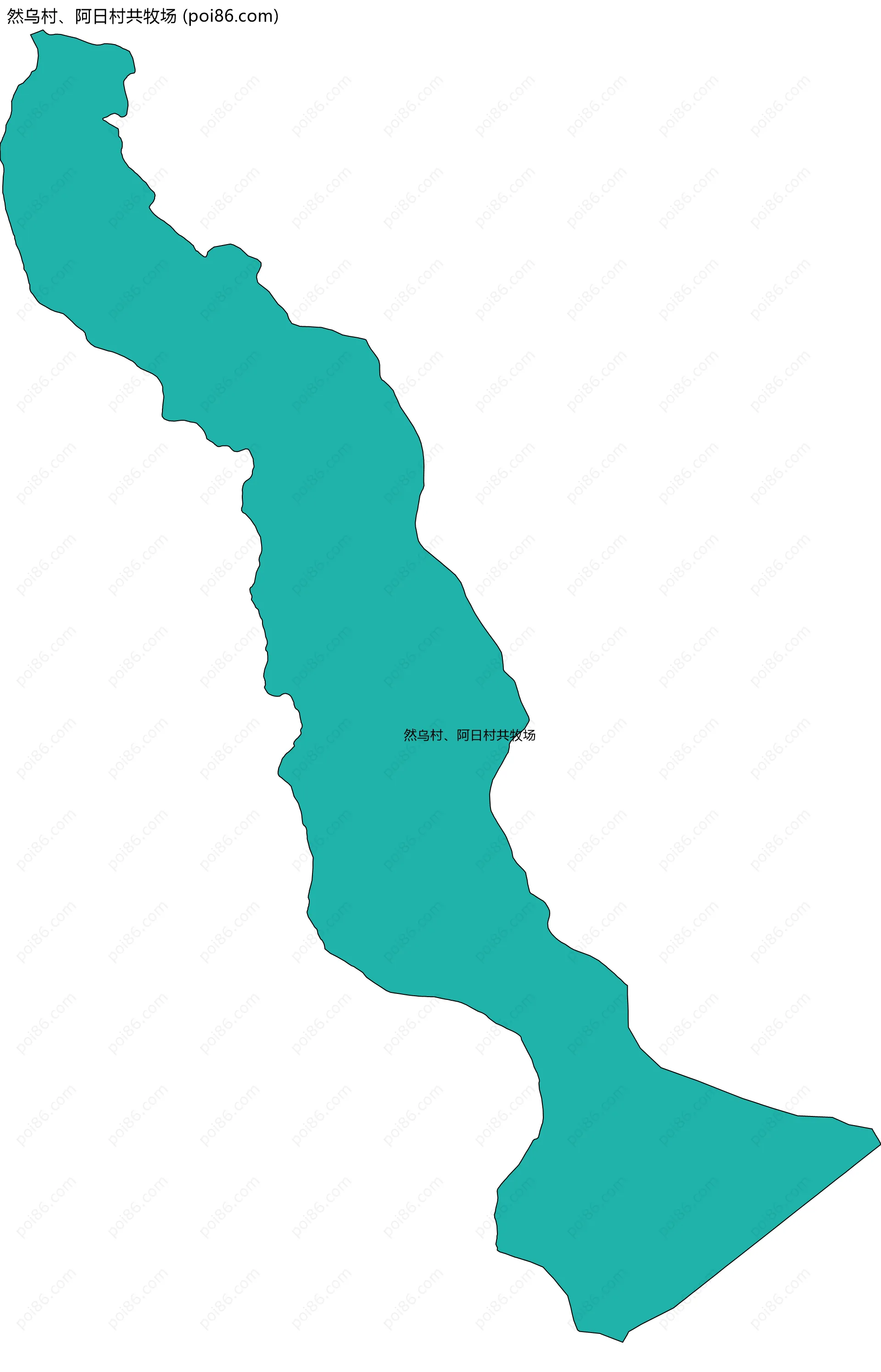然乌村、阿日村共牧场边界地图