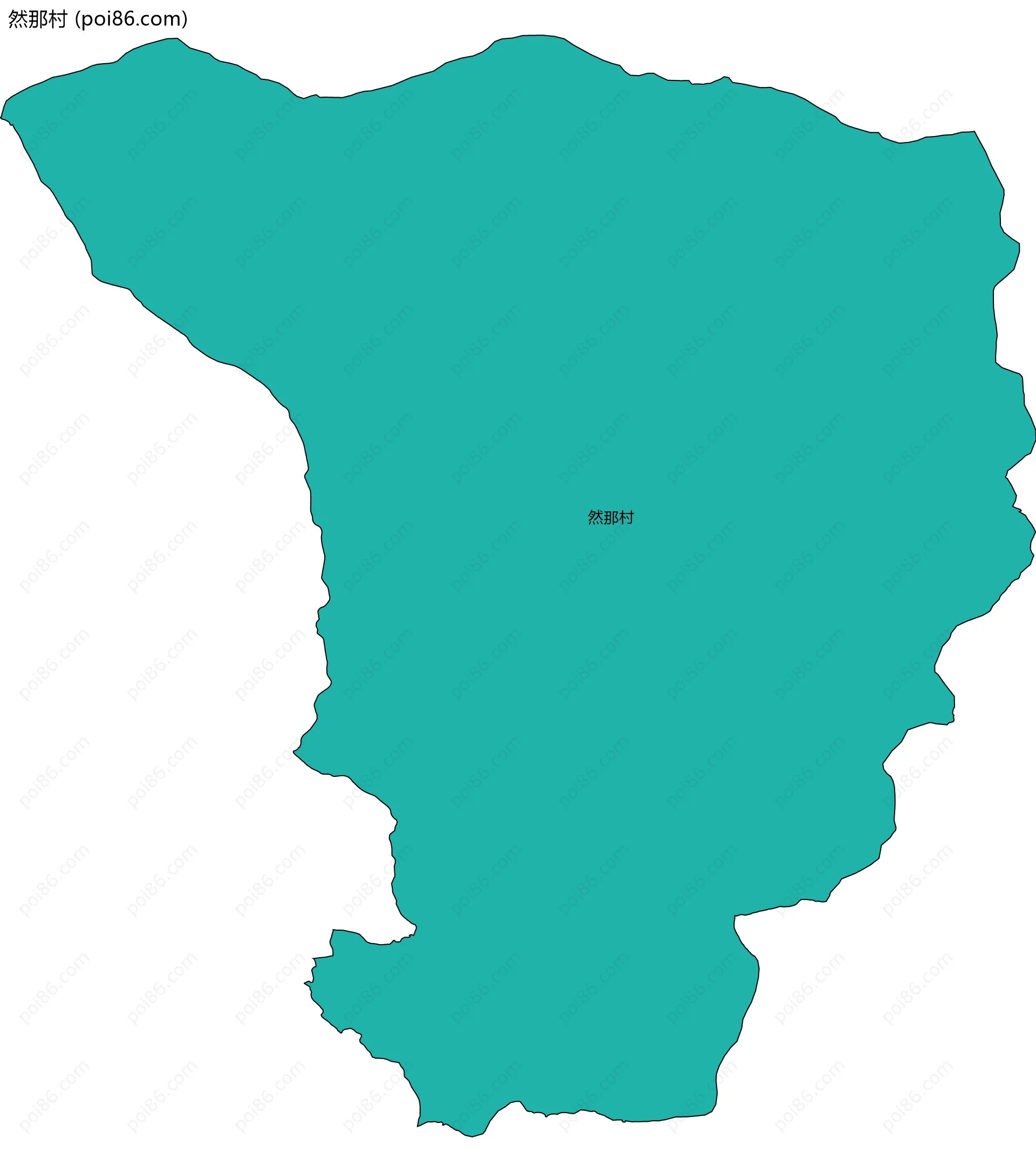 然那村边界地图
