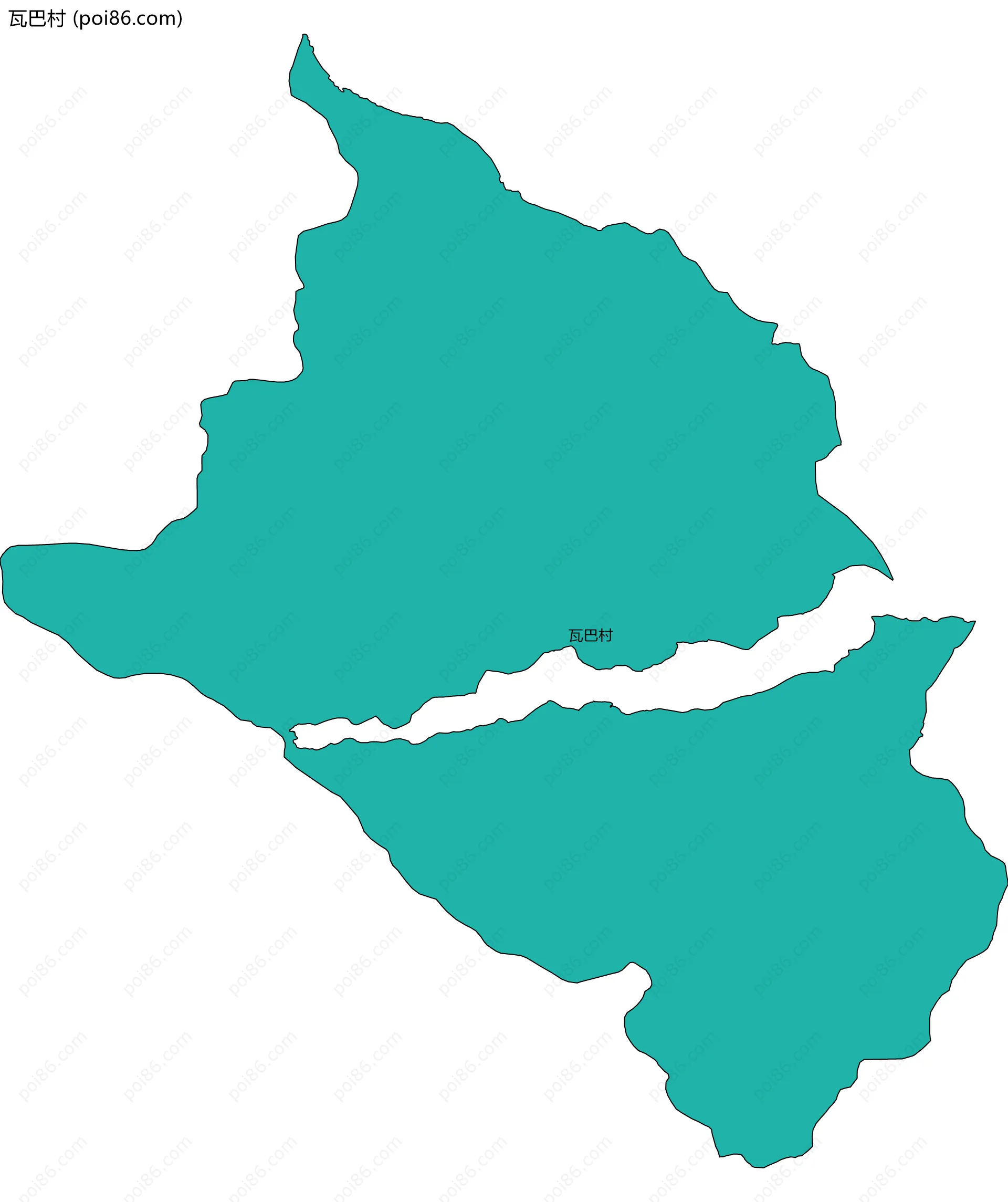 瓦巴村边界地图