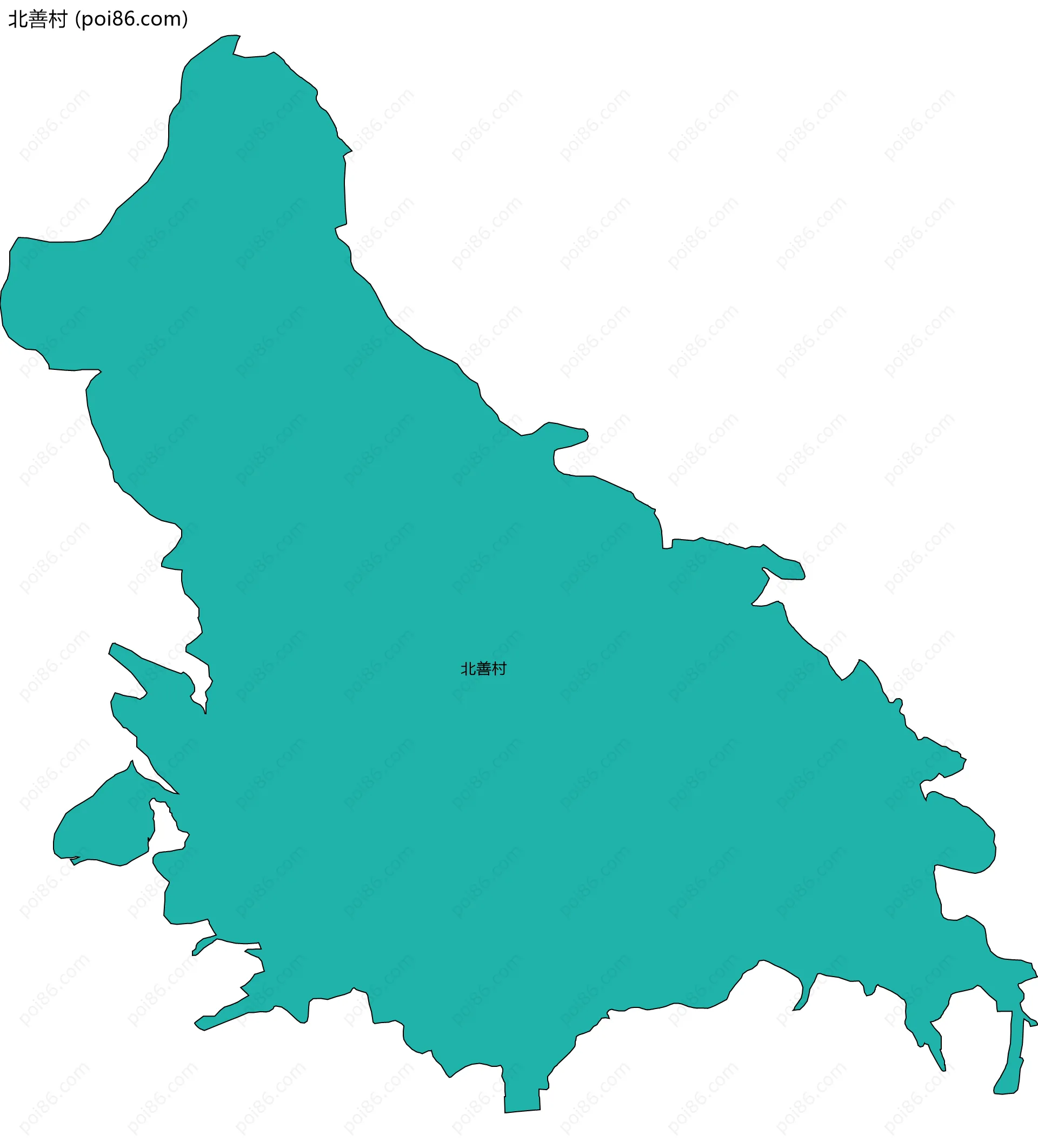 北善村边界地图