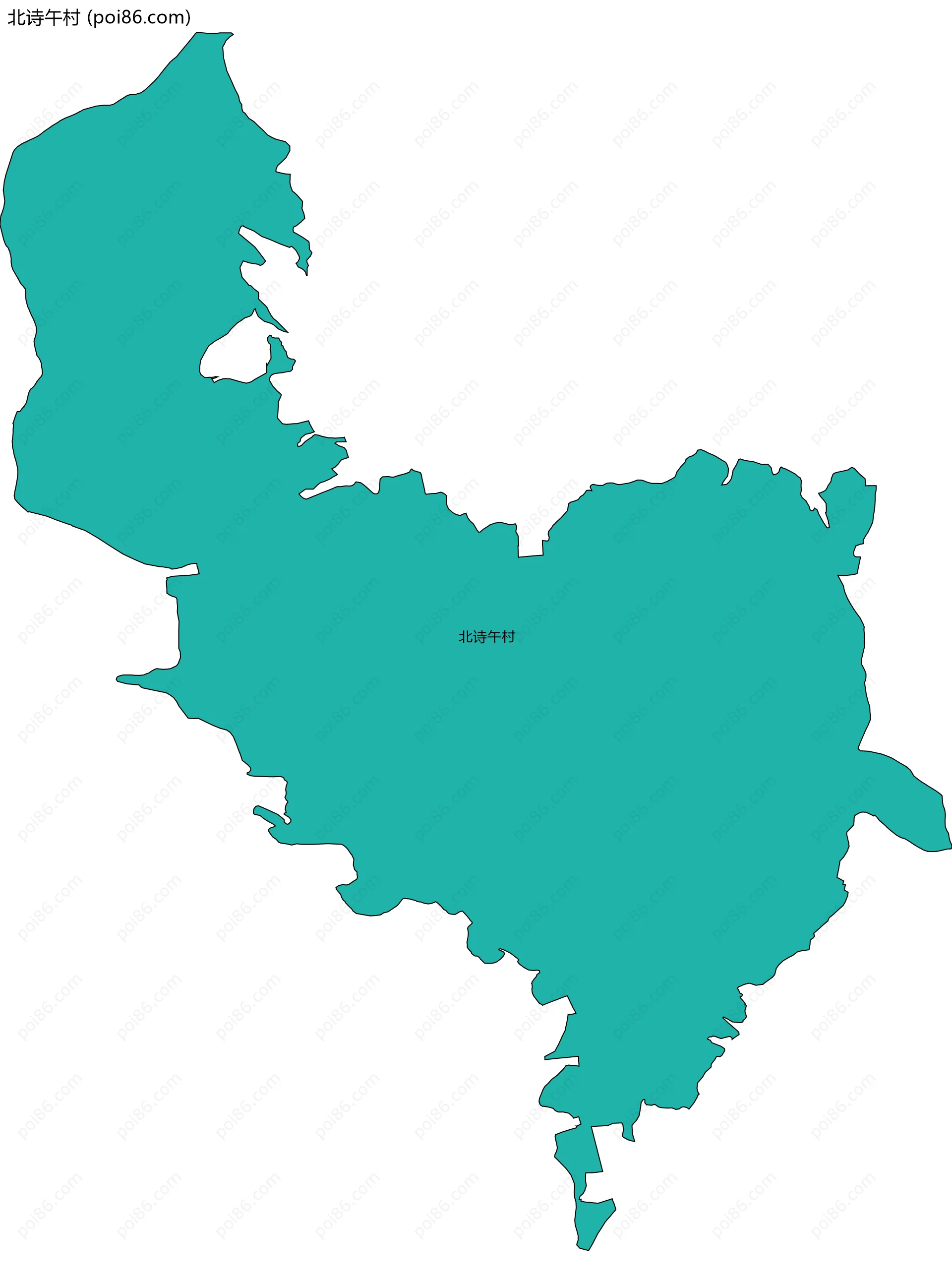 北诗午村边界地图