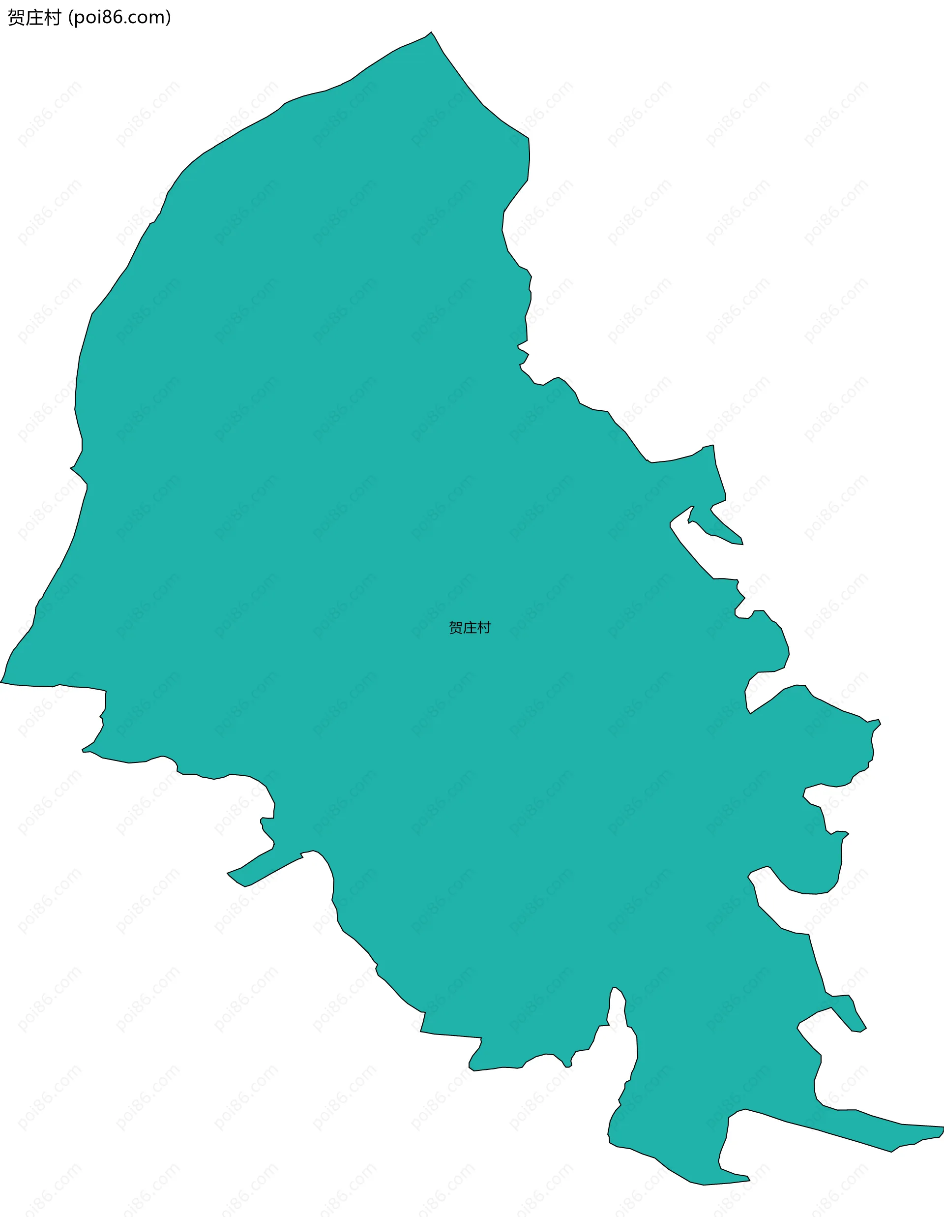 贺庄村边界地图