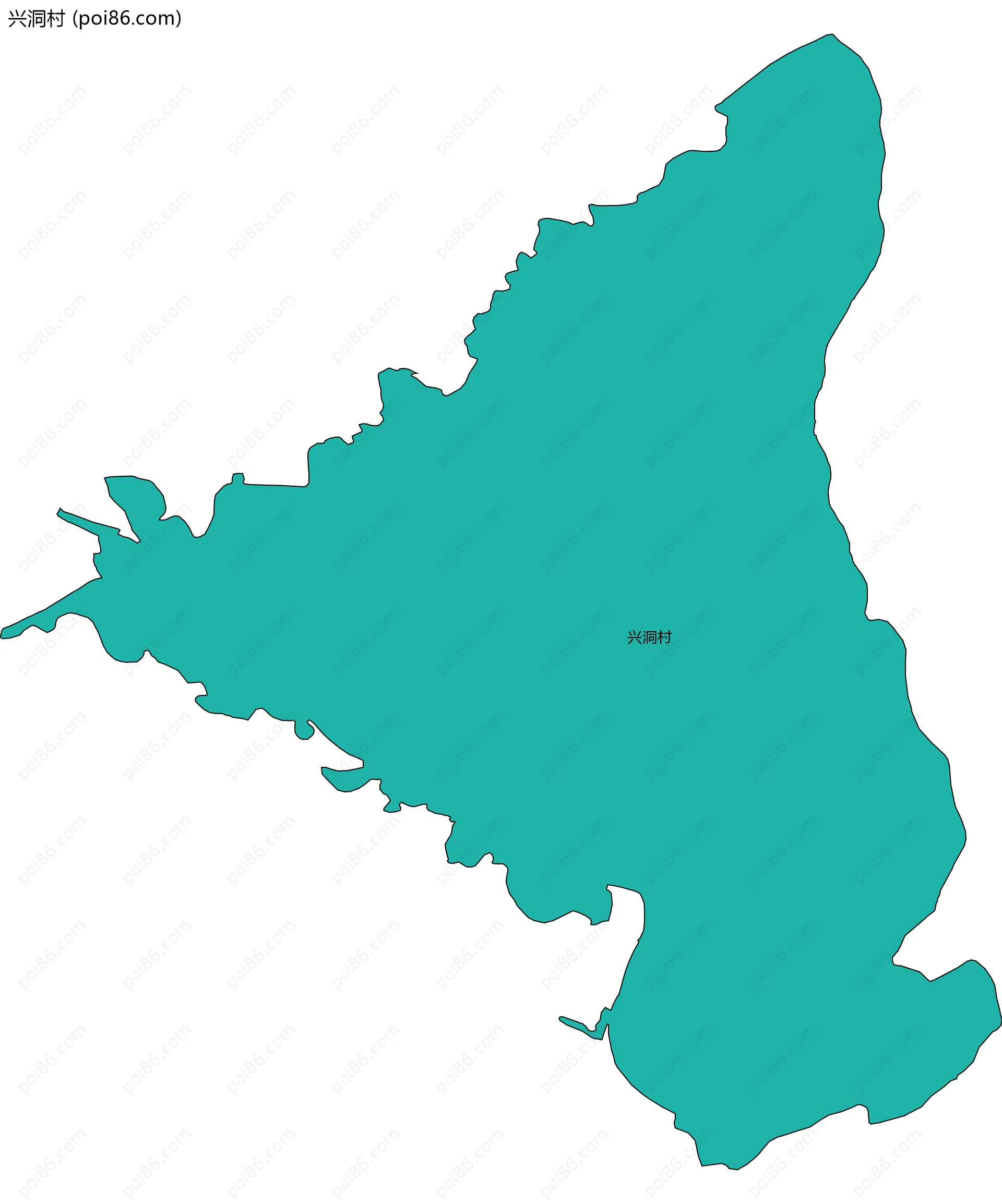 兴洞村边界地图