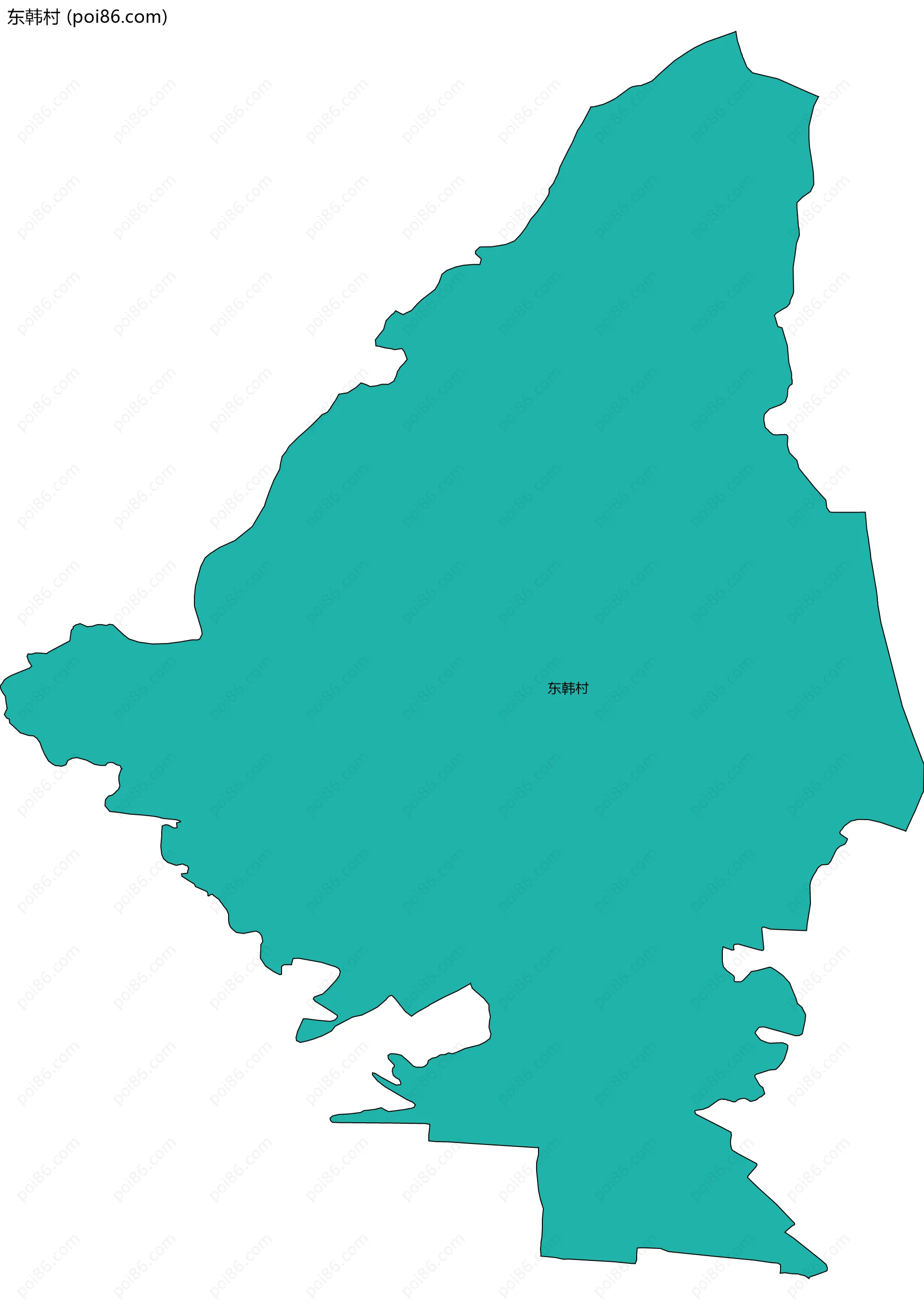 东韩村边界地图