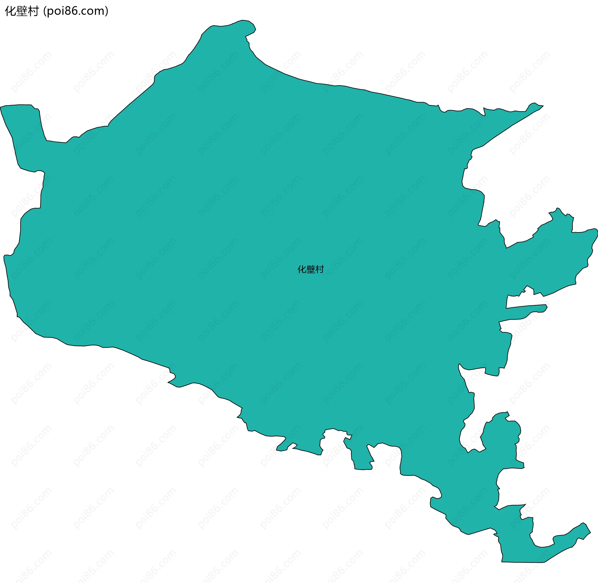 化壁村边界地图