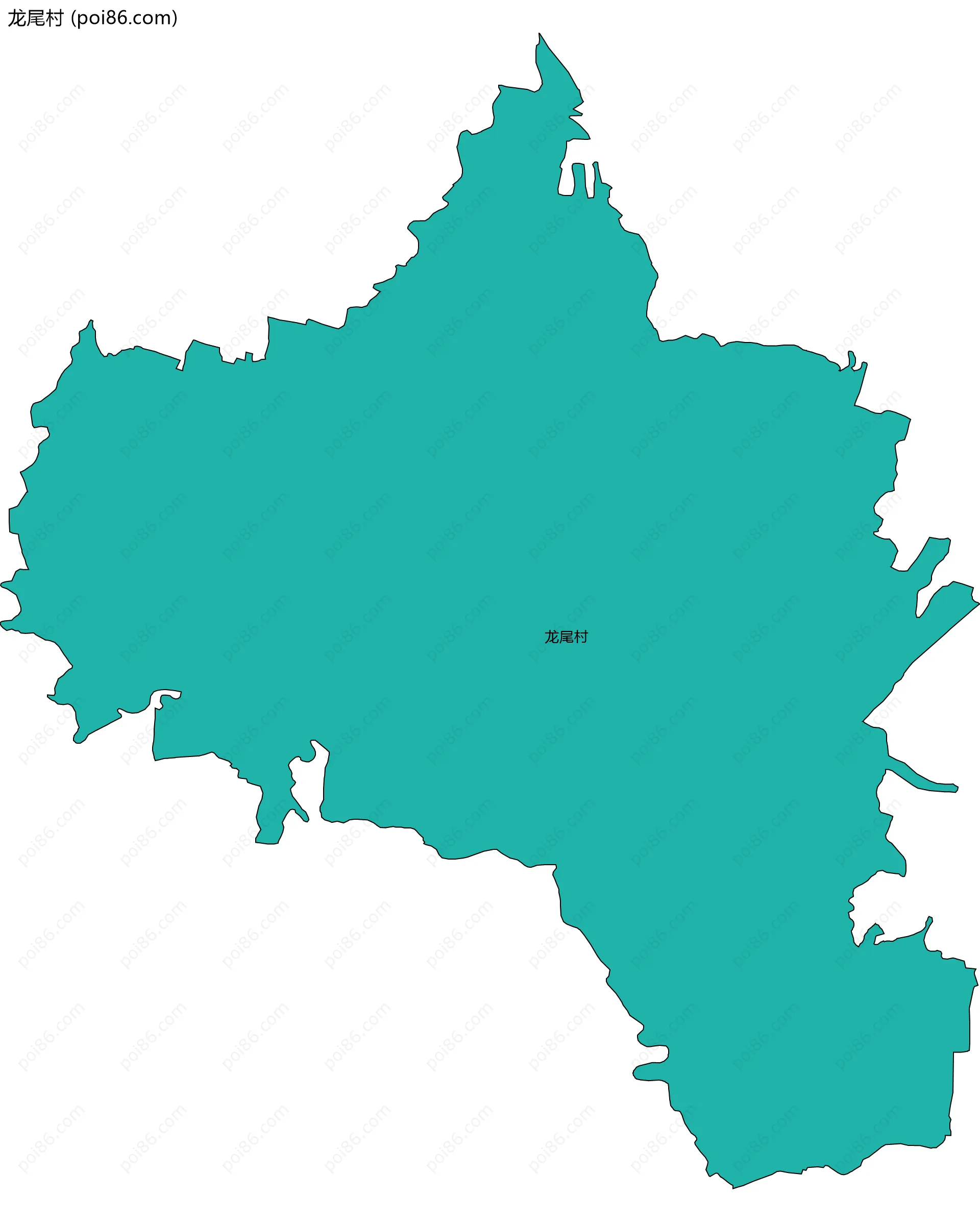 龙尾村边界地图