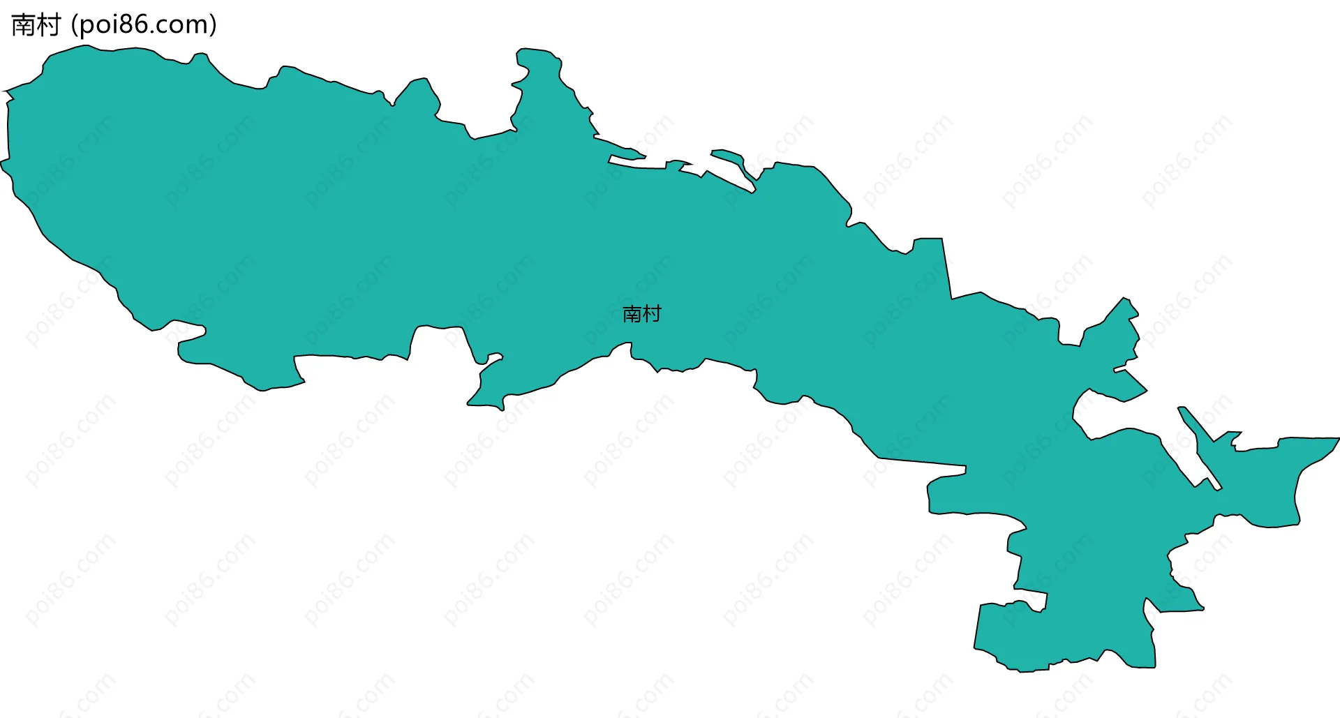南村边界地图