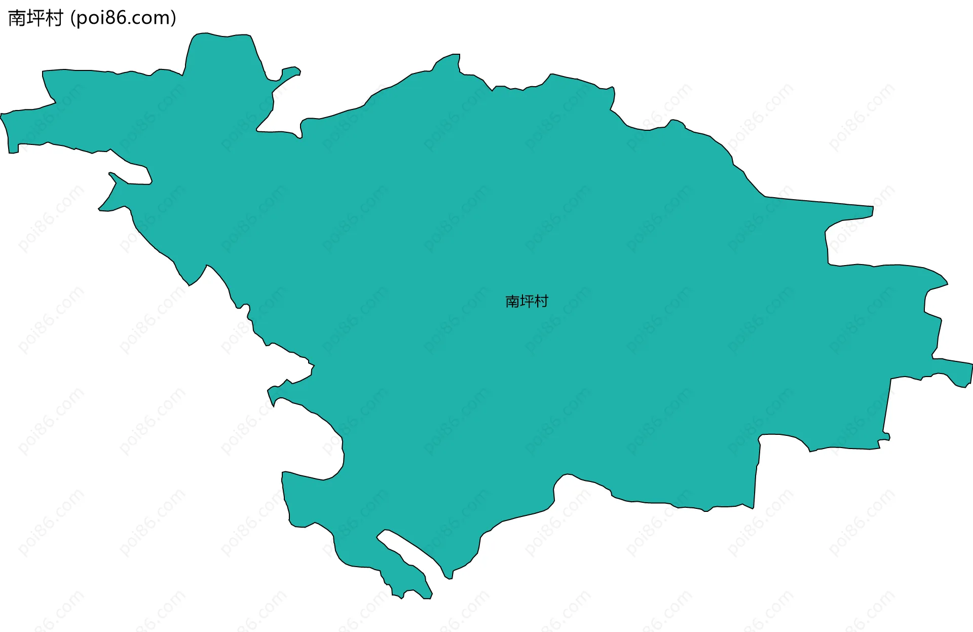 南坪村边界地图