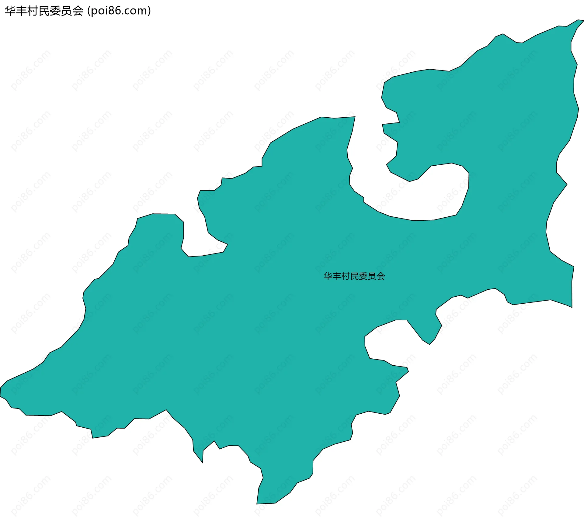 华丰村民委员会边界地图