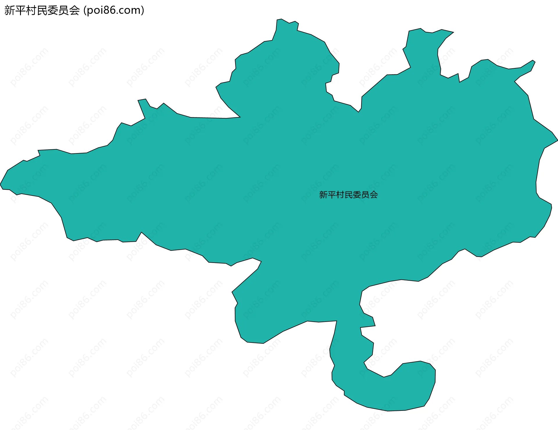 新平村民委员会边界地图