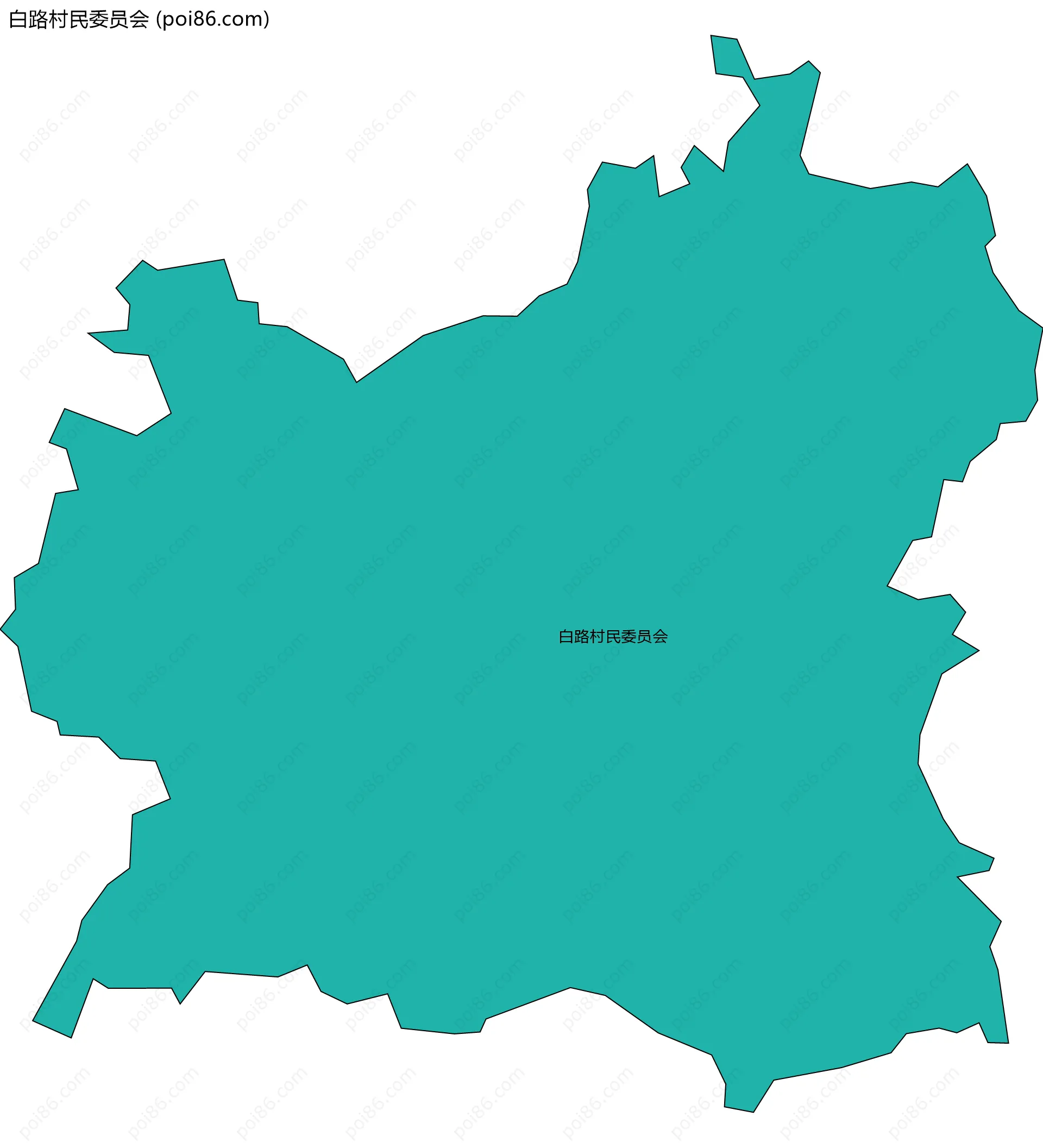 白路村民委员会边界地图