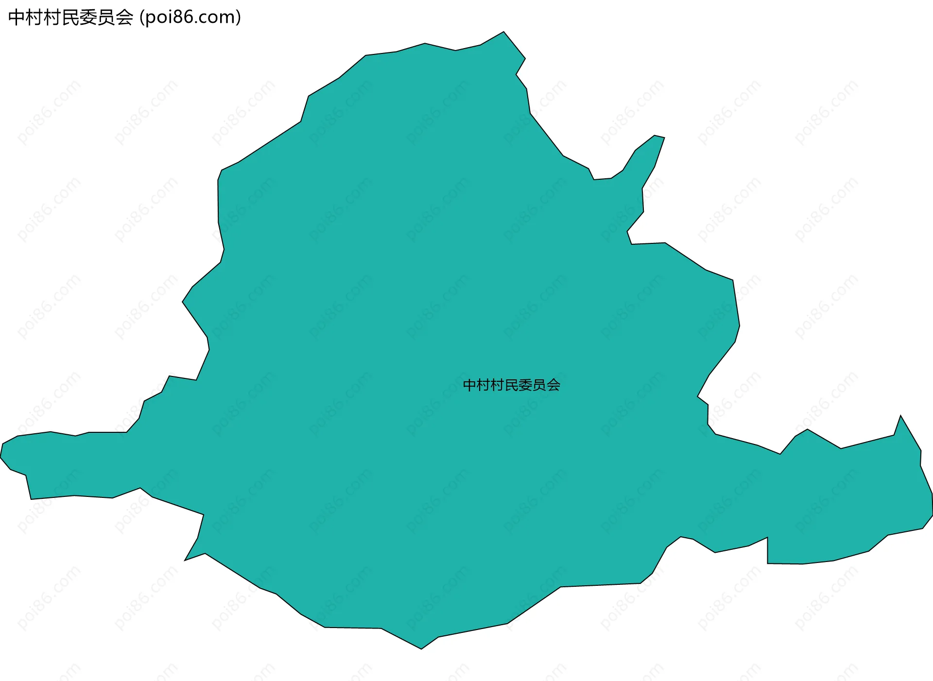 中村村民委员会边界地图