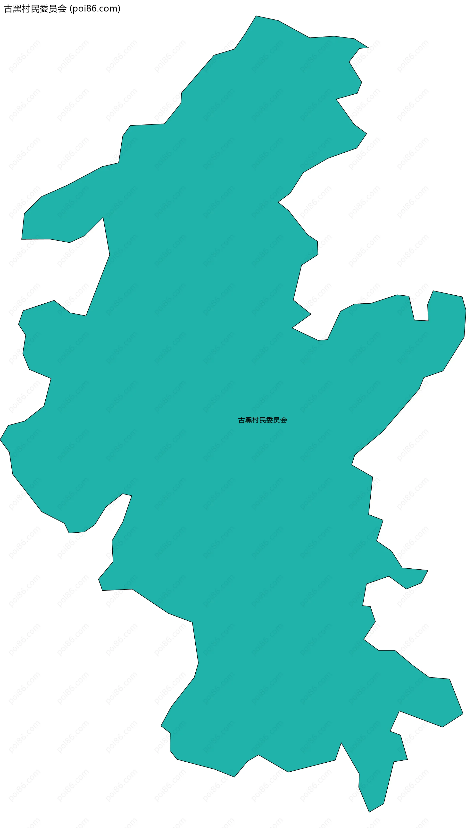 古黑村民委员会边界地图