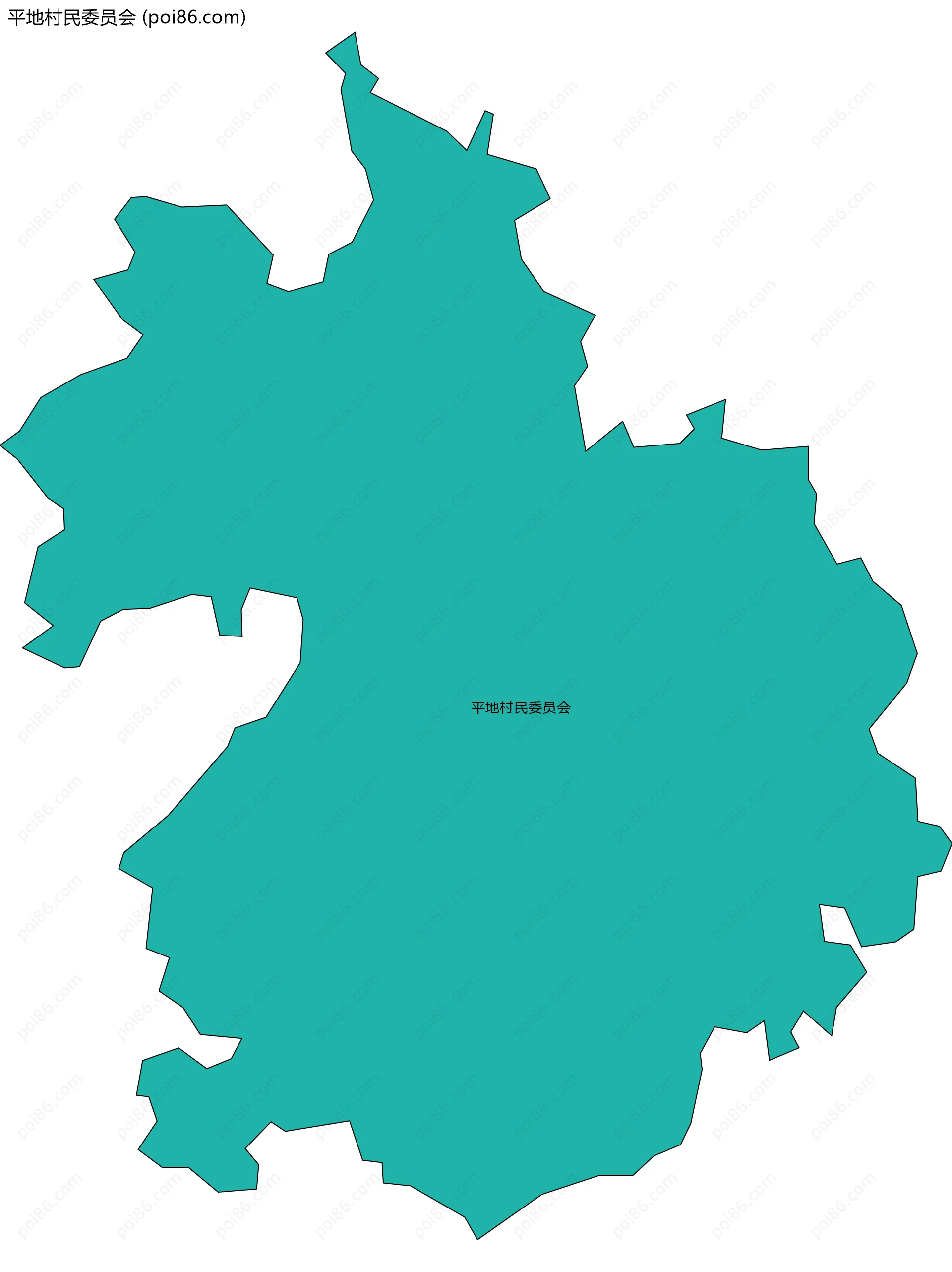 平地村民委员会边界地图