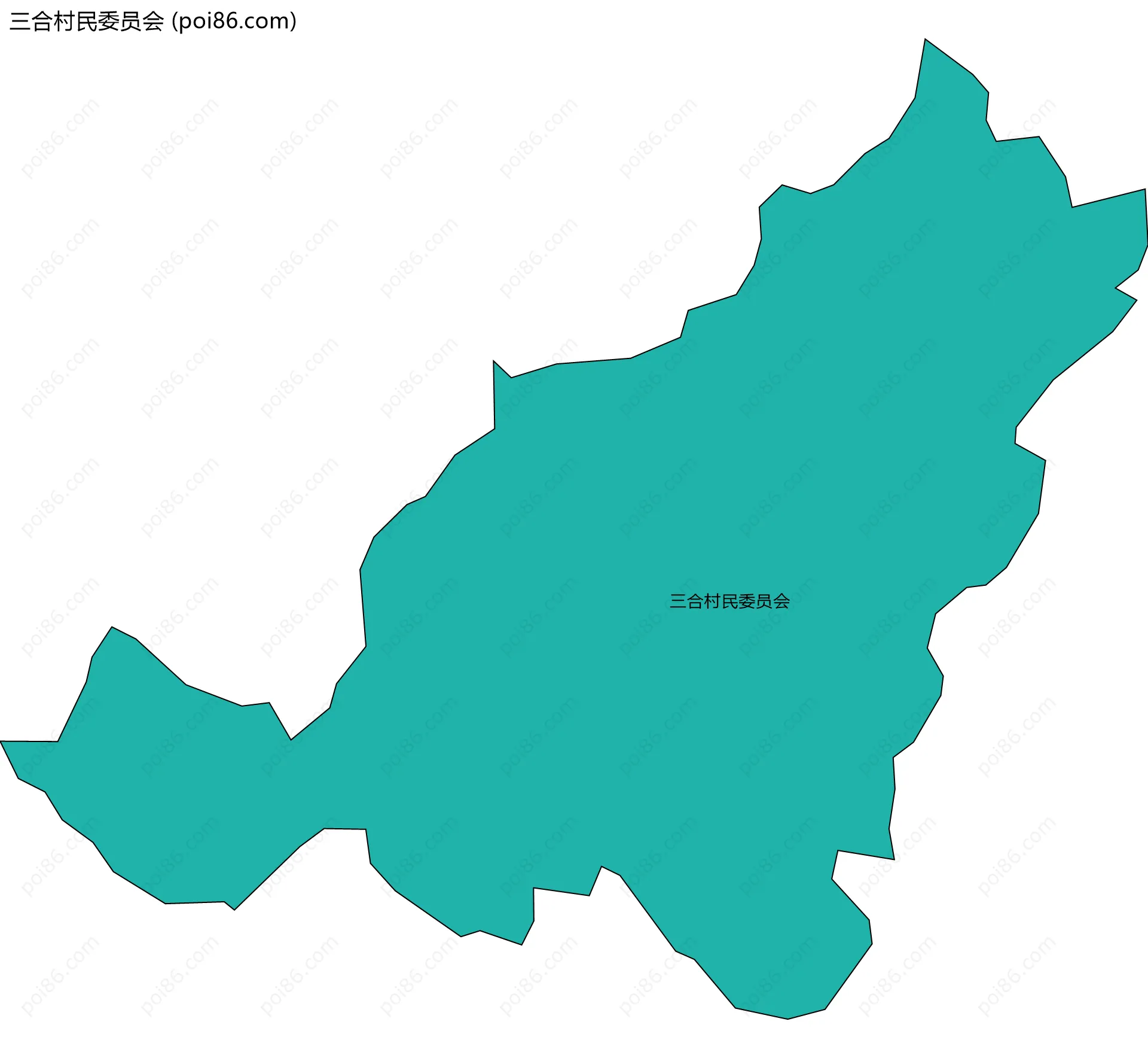 三合村民委员会边界地图