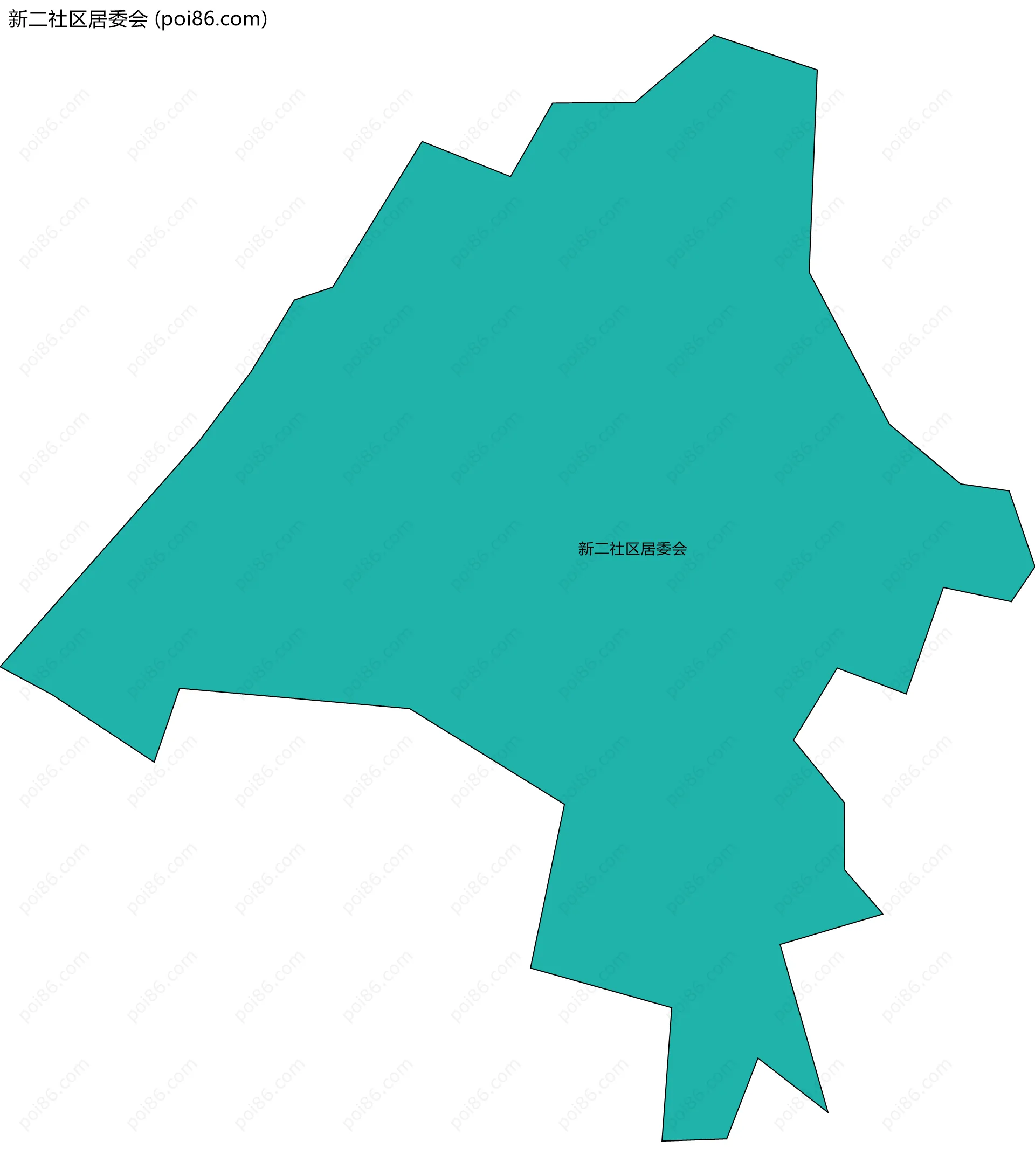 新二社区居委会边界地图