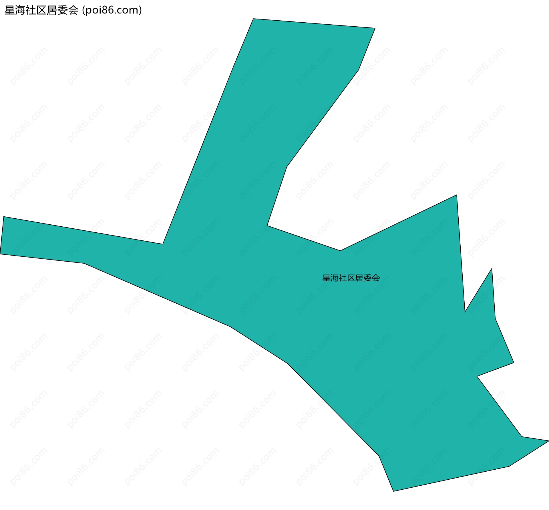 星海社区居委会边界地图