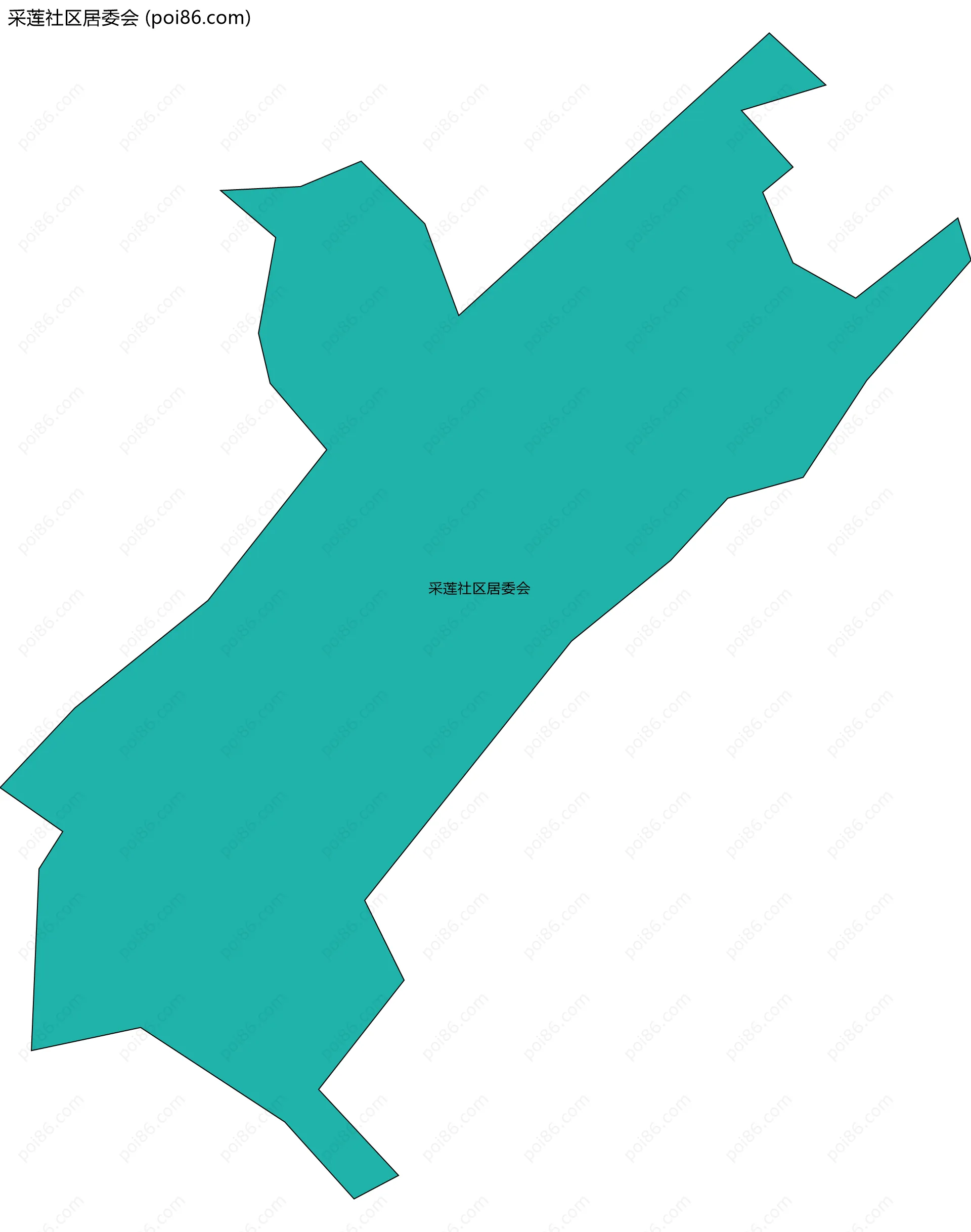 采莲社区居委会边界地图