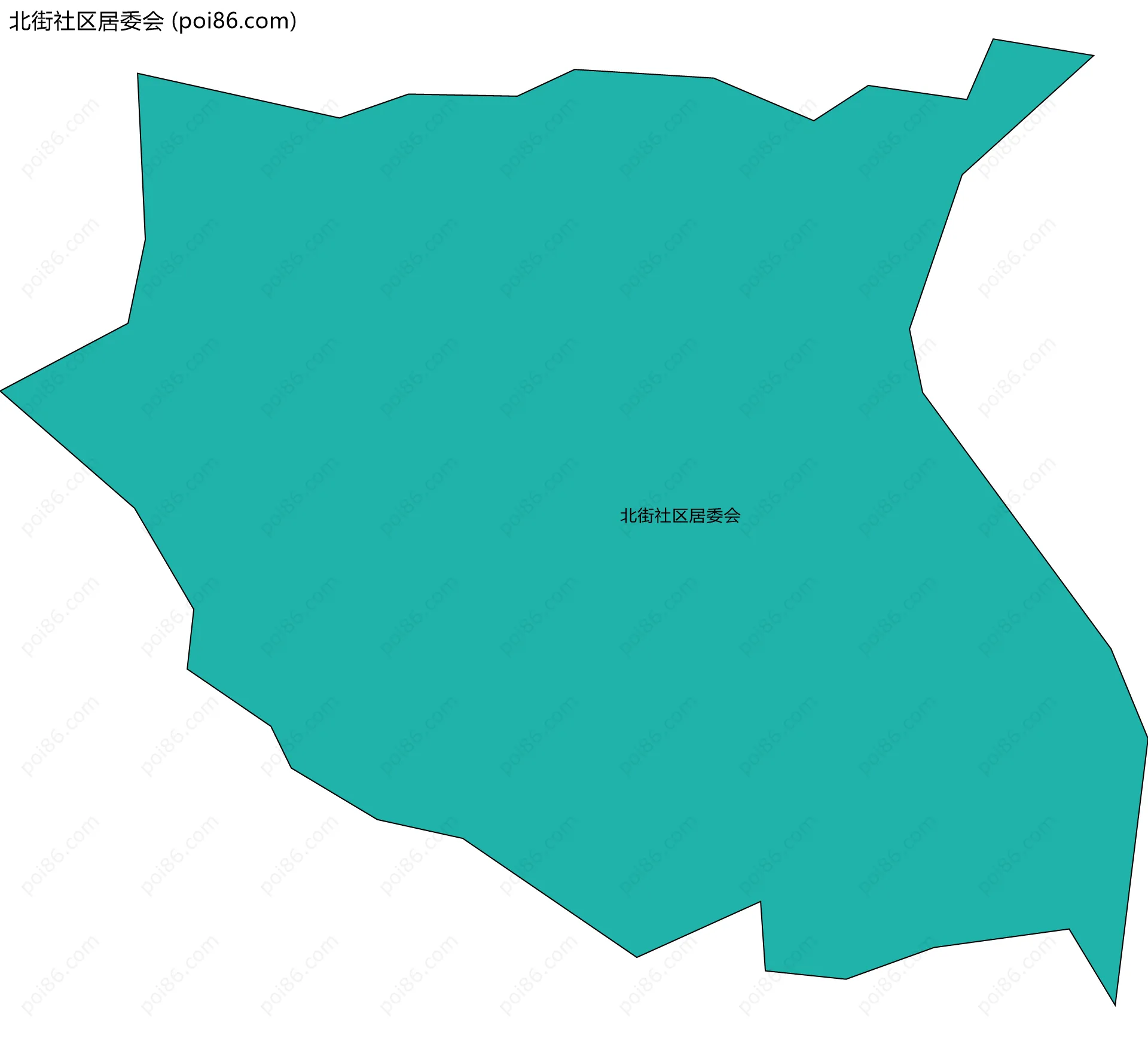 北街社区居委会边界地图