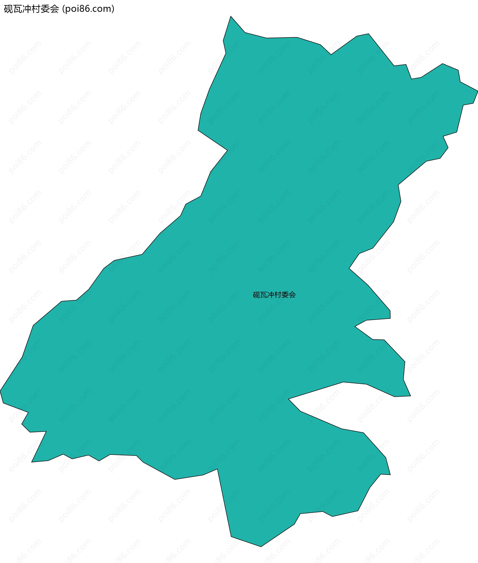 砚瓦冲村委会边界地图